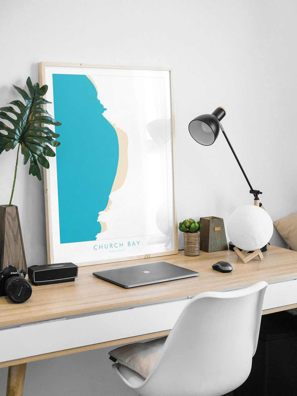 Church Bay Map Art - Anglesey Map, Church Bay Beach, Anglesey Coast, Wales Map Art, Anglesey Wales Map