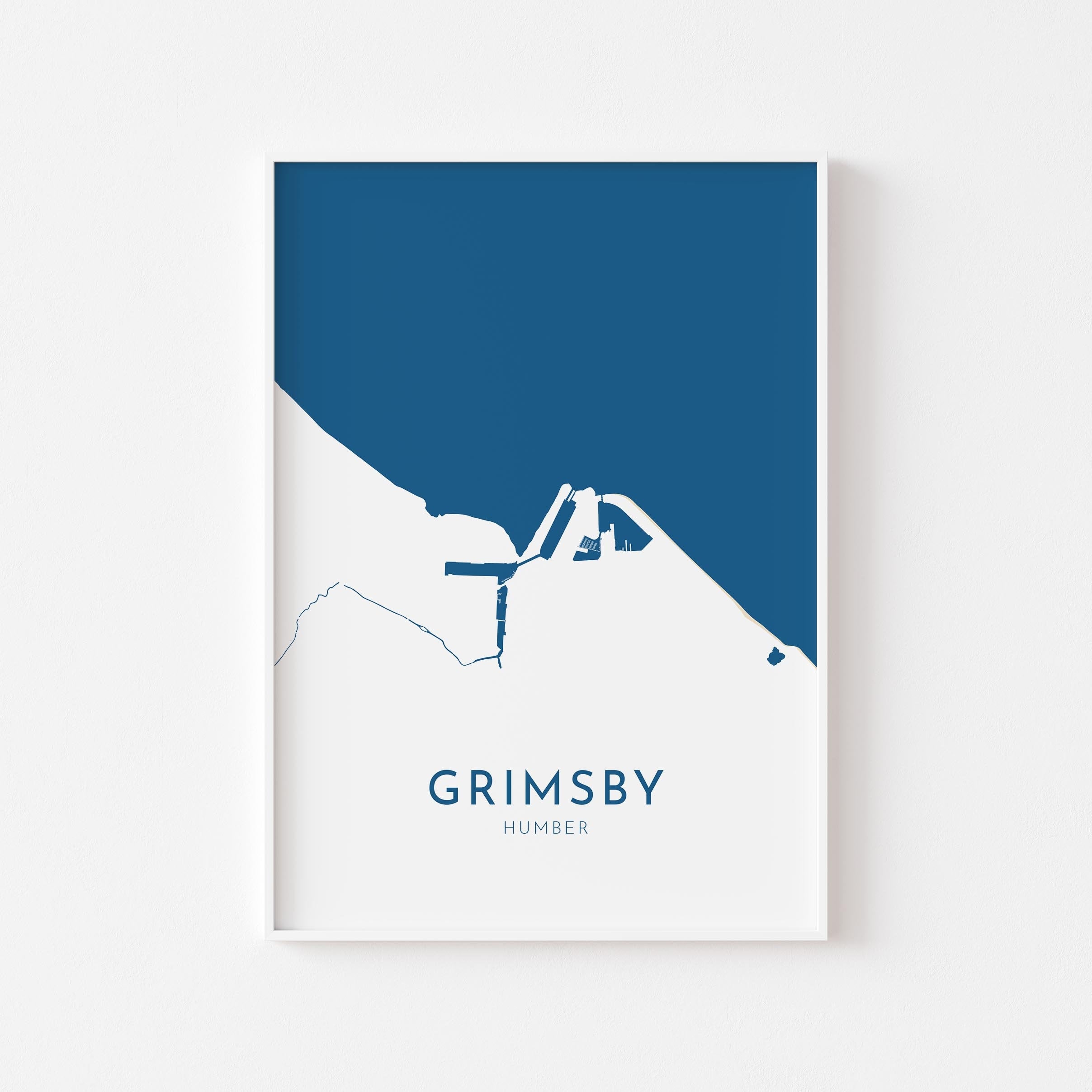 Grimsby Map Art - Grimsby The Humber Map, Grimsby UK Map, Grimsby Travel Print, The Humber, Hull Map Art, Lincolnshire Map Art Print