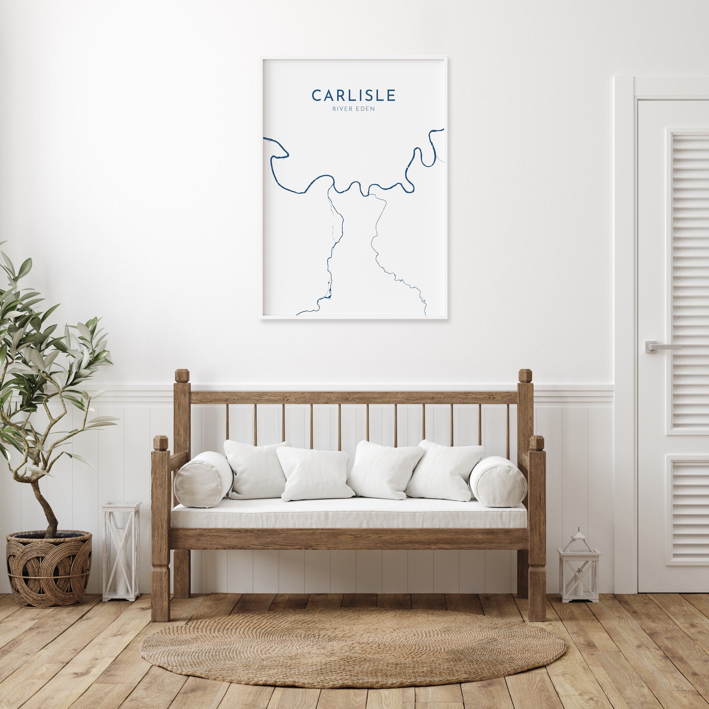 Carlisle Map Art - Carlisle UK Art Print, Carlisle England Map, River Map, Cumbria Map Art, Carlisle Travel Print Poster, UK City Map