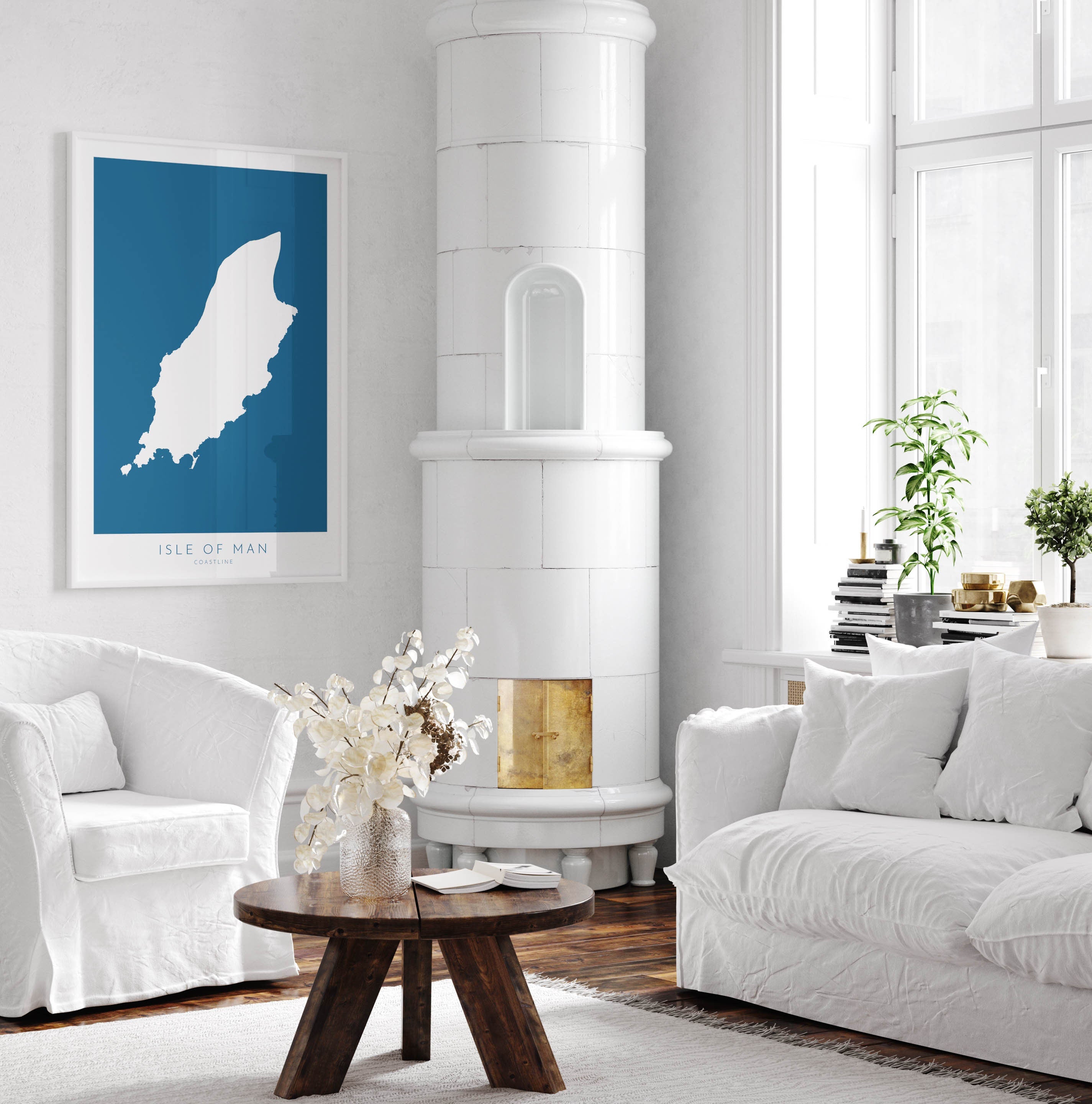 Isle of Man Map Art - Isle of Man Art Print, Isle of Man Gift, Isle of Man Gift, Isle of Man Map Blue, Navy, A1, A2, A3, A4,