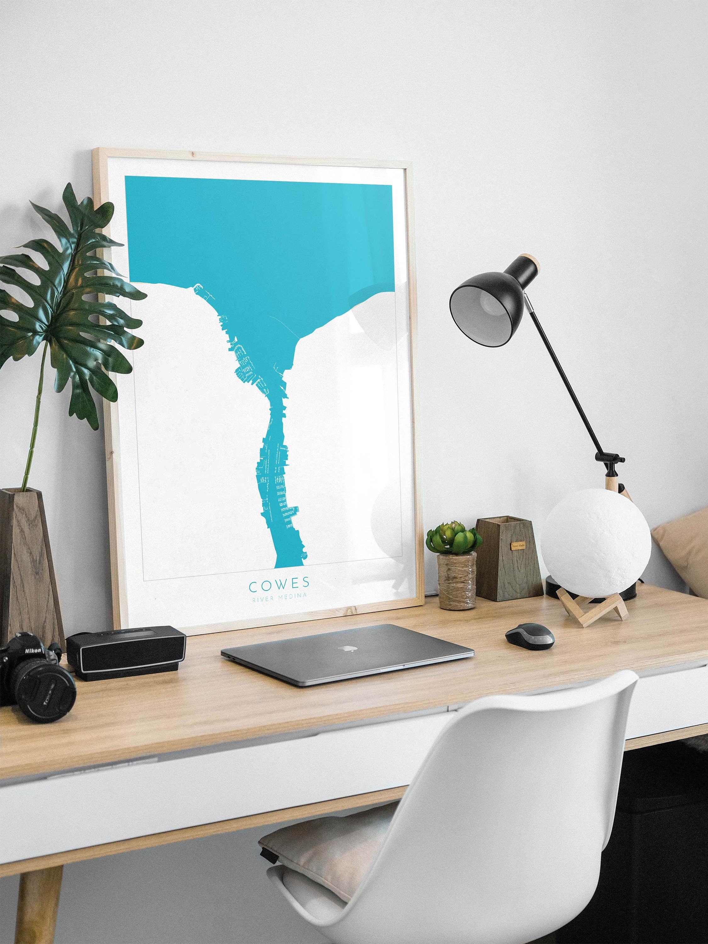 Cowes Map - Cowes, Isle of Wight Map Art, Cowes Week Art, Isle of Wight Art, River Medina Map, Isle of Wight Travel Poster, Nautical Art