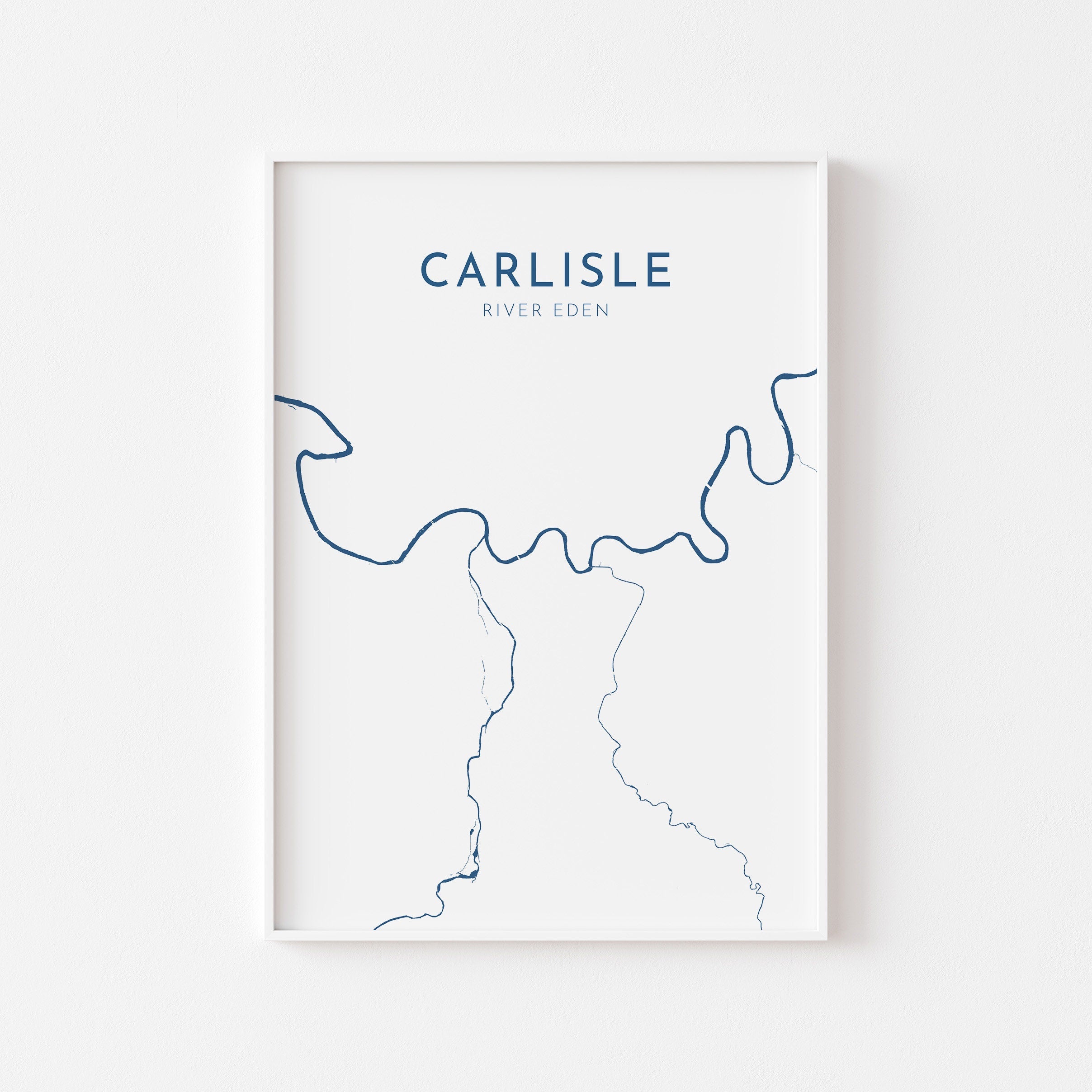 Carlisle Map Art - Carlisle UK Art Print, Carlisle England Map, River Map, Cumbria Map Art, Carlisle Travel Print Poster, UK City Map