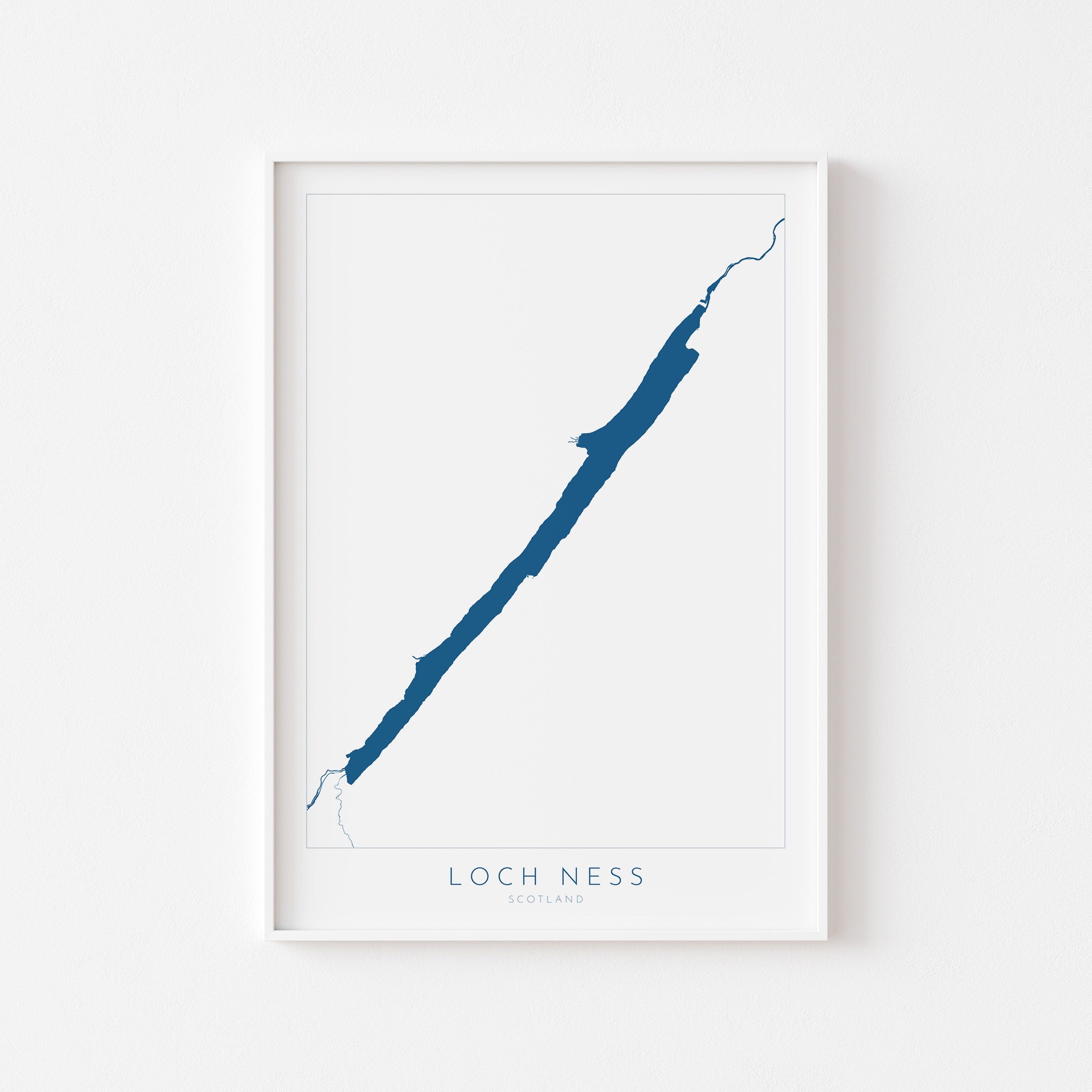 Loch Ness Map Art - Scottish Loch Maps, Loch Ness Art Print, Scotland Art Print, Scotland Gift, Scotland Map Art, Loch Ness Gift