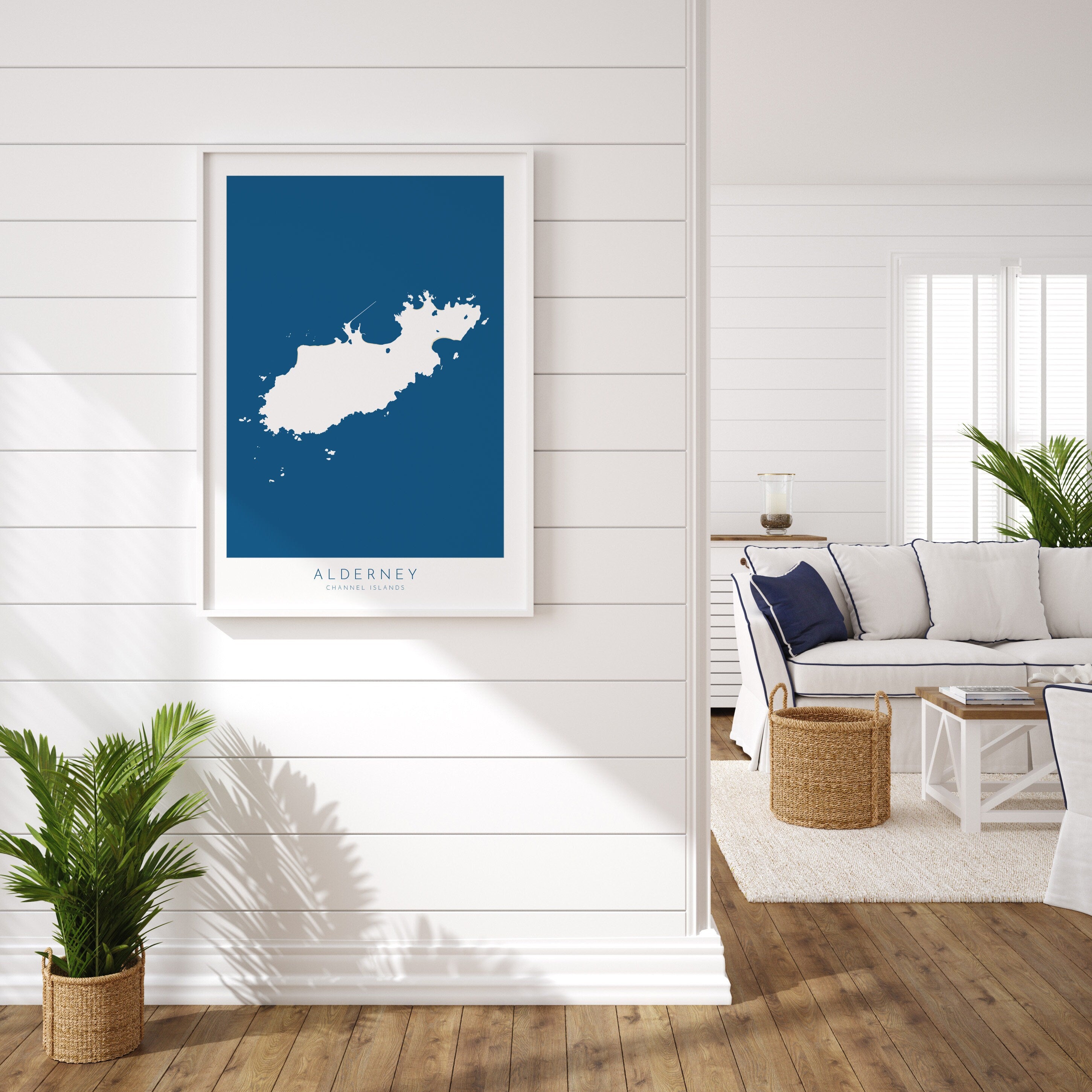 Alderney Island Map Art - Alderney Channel Islands Art Print, Alderney Gift, Channel Islands Map Art, Jersey Map, Guernsey Map Art