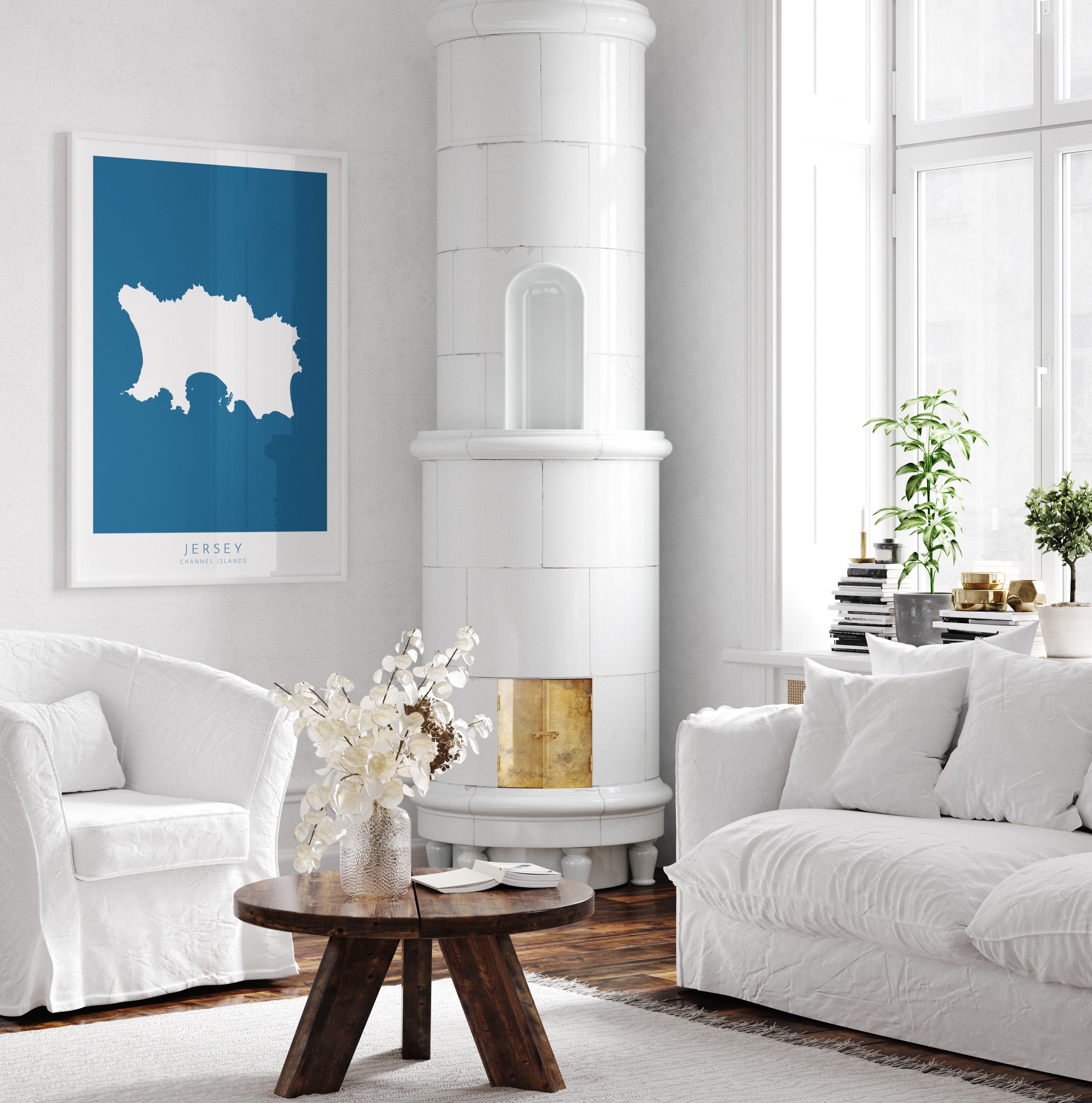 Jersey Map Art - Jersey Channel Islands Art Print, Jersey Gift, Jersey Map Art, Channel Islands Gift, Channel Islands Map, Jersey Map Gift