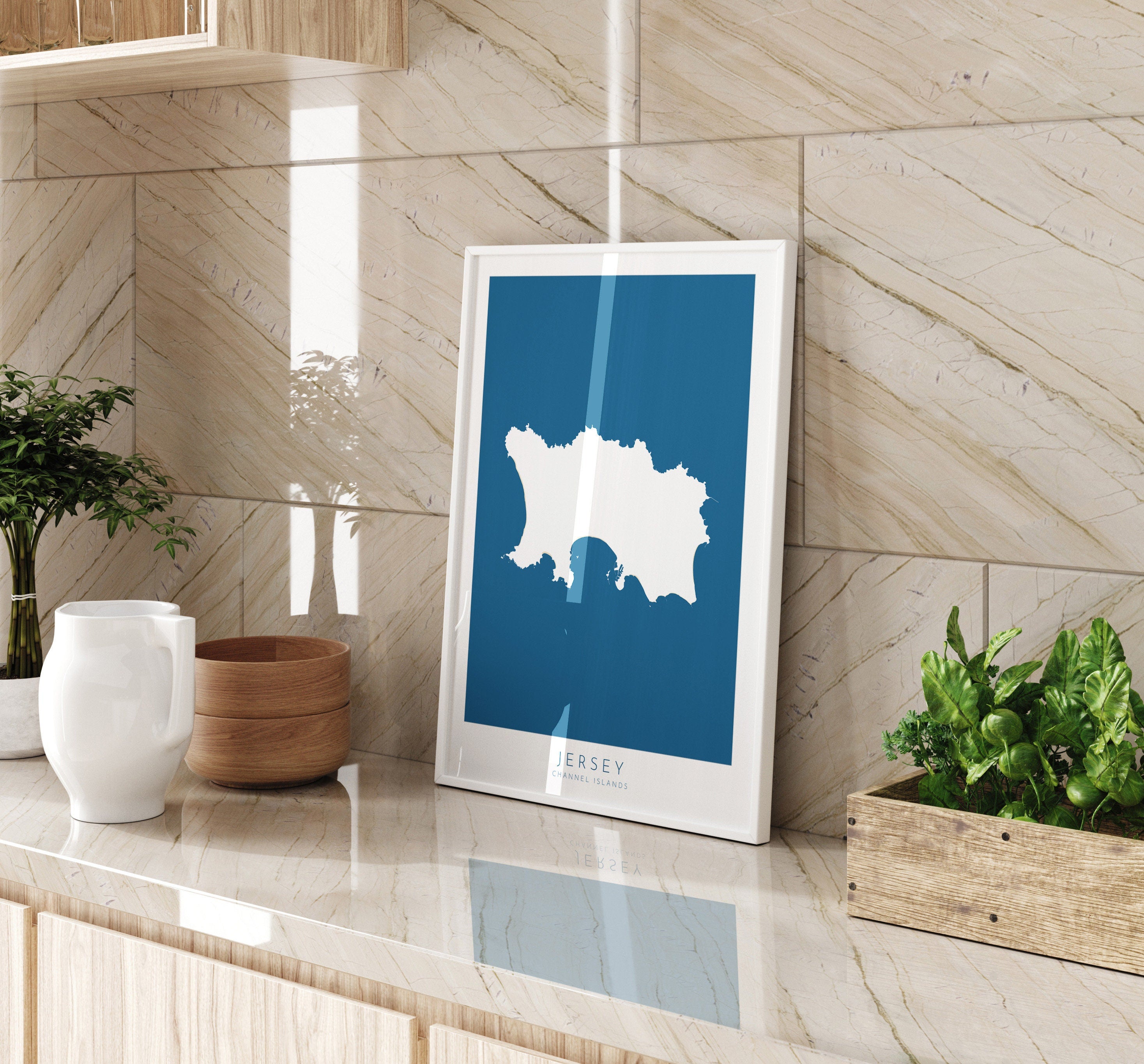 Jersey Map Art - Jersey Channel Islands Art Print, Jersey Gift, Jersey Map Art, Channel Islands Gift, Channel Islands Map, Jersey Map Gift