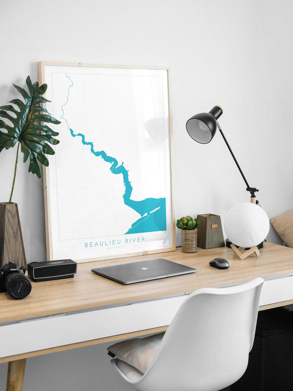 Beaulieu Map - Beaulieu Art Print, Beaulieu River Map, Hampshire Map Art, New Forest Art Print, New Forest Travel Poster, Nautical Art