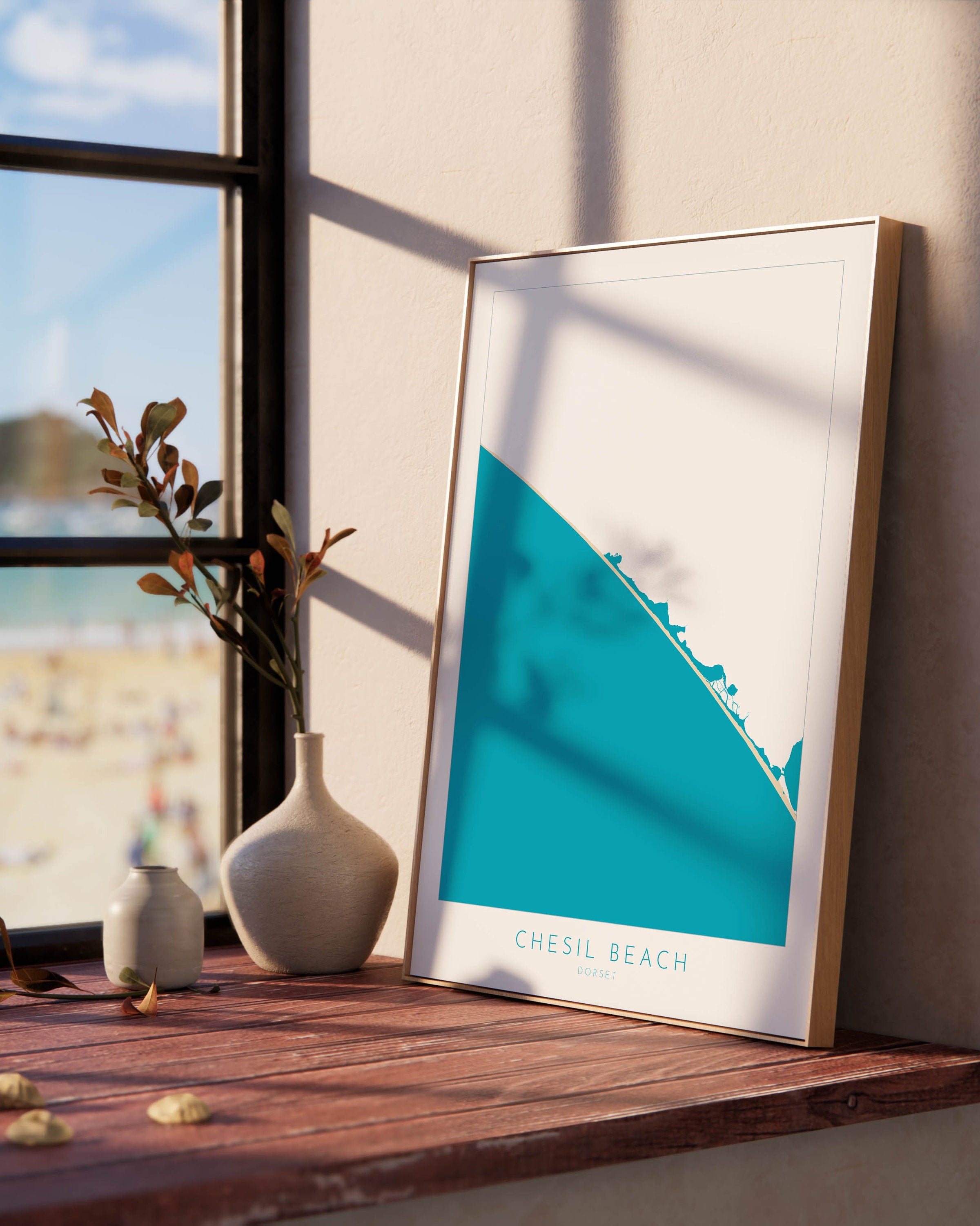 Chesil Beach Map Art - Dorset Map, Chesil Beach Print, Chesil Beach Art, Chesil Beach Dorset, Weymouth Map, Dorset Travel Poster, Dorset Art