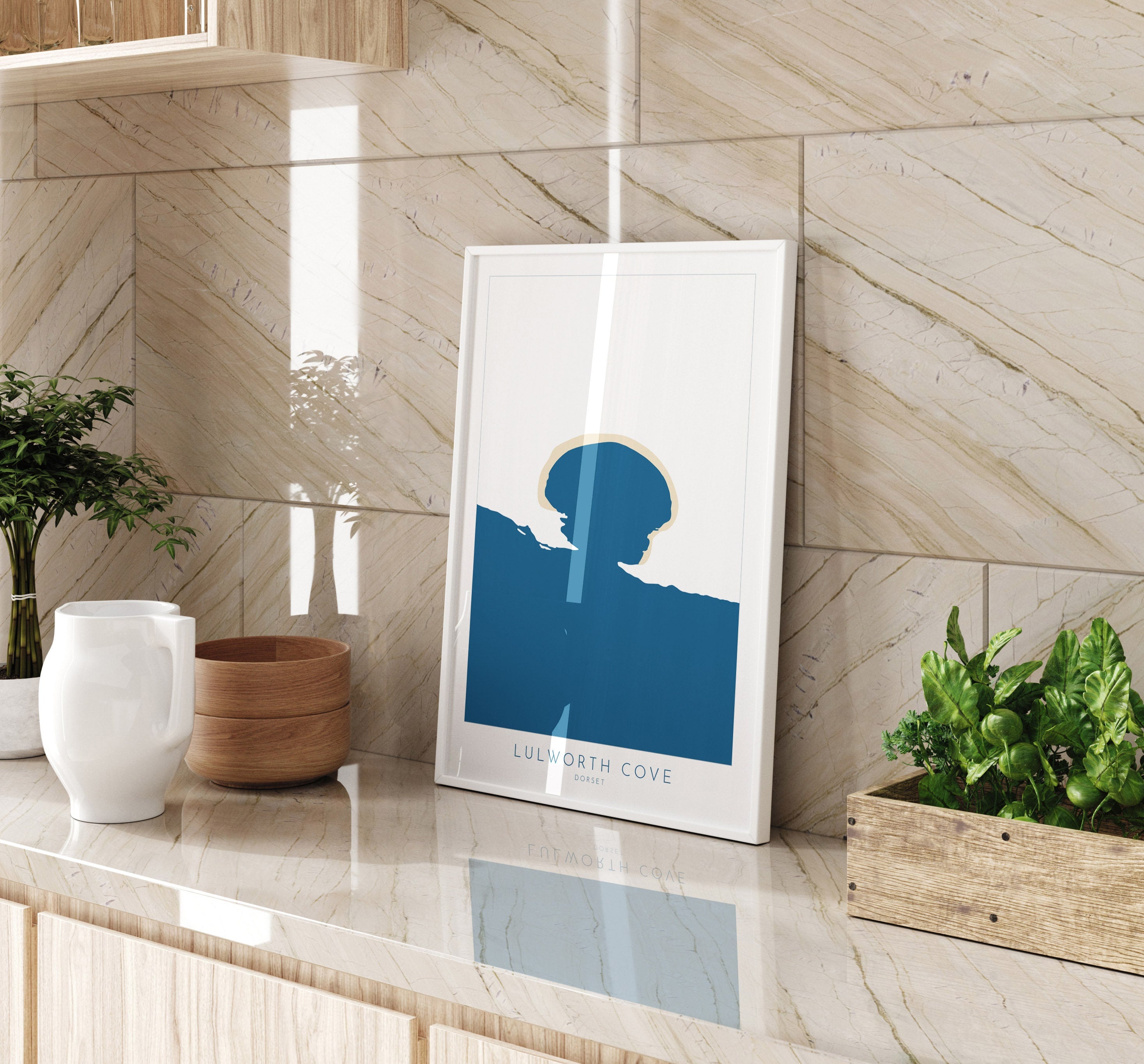 Lulworth Cove Map Art - Dorset Map, Lulworth Cove Print, Lulworth Cove Art, Durdle Door Map, Lulworth Map Art, Dorset Art, Dorset Poster