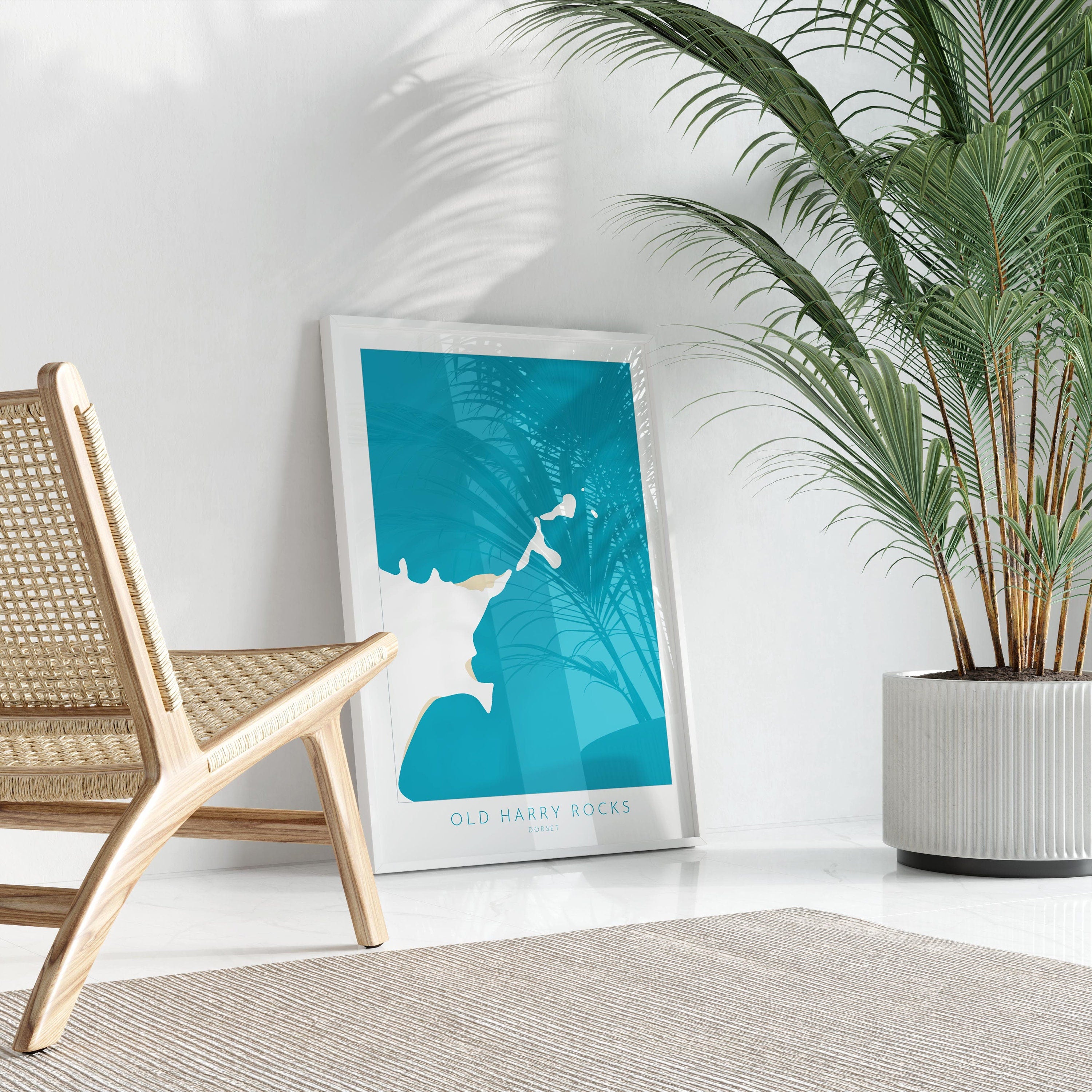 Old Harry Rocks Map Art- Dorset Map, Studland Beach Print, Old Harry Rocks Art Print, Jurassic Coast Map Dorset, Studland Map, Dorset Art