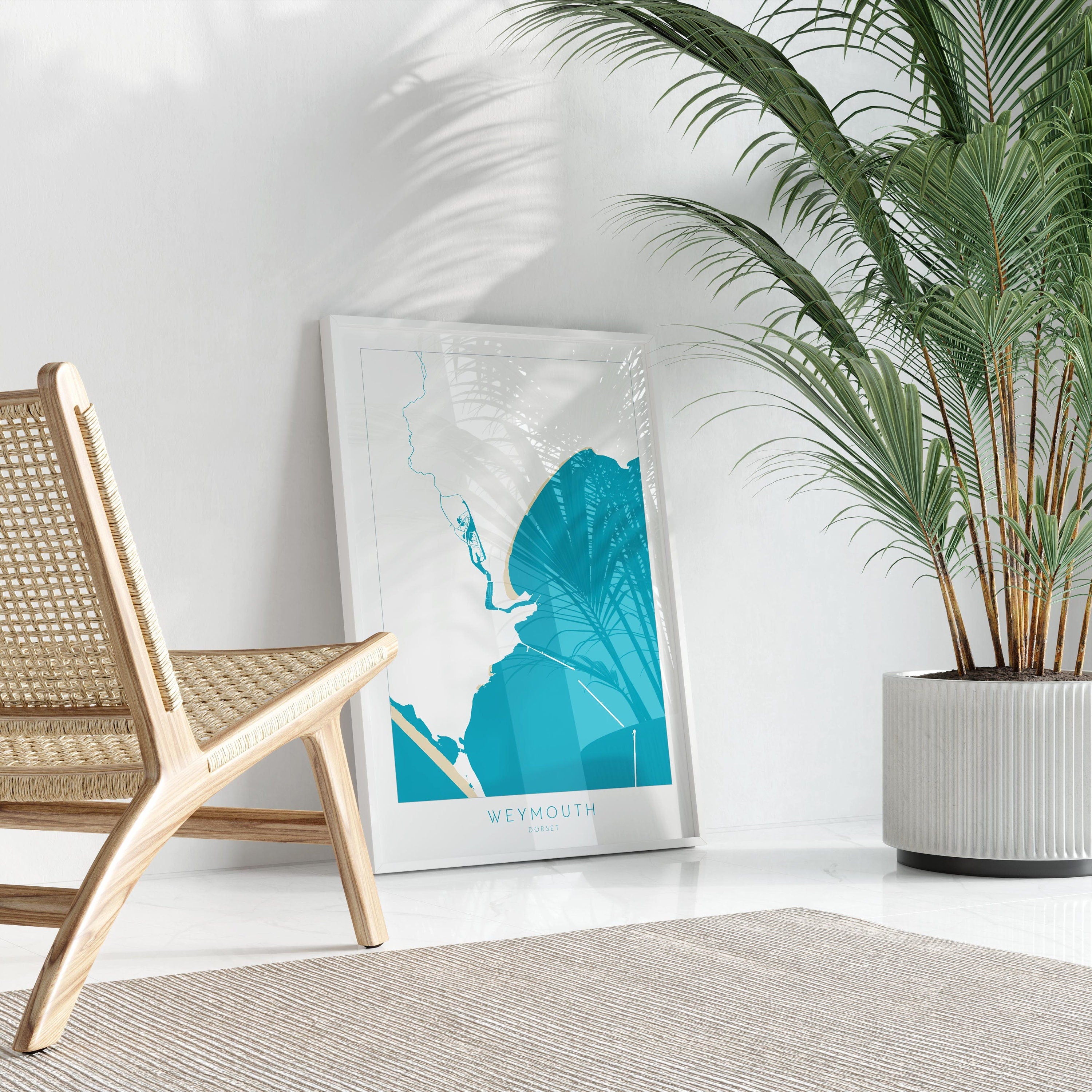 Weymouth Map Art - Weymouth Dorset Map, Weymouth Beach Print, Weymouth Art Print, Jurassic Coast Map Dorset, Weymouth Map, Dorset Art