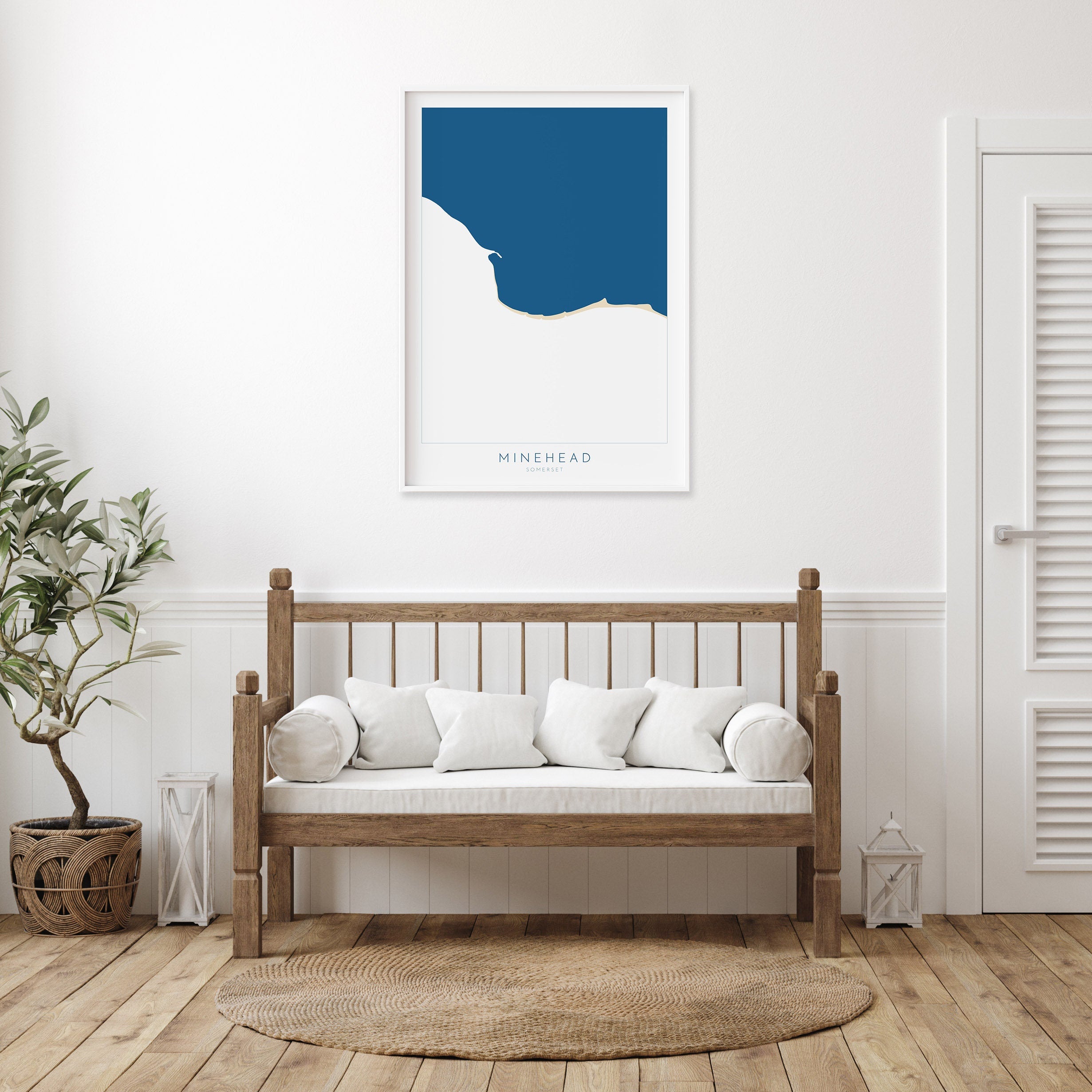 Minehead Map Art - Minehead Somerset Map, Minehead Beach Print, Minehead Art Print, Somerset Art, UK Coast, Coastal Art, Beach Art UK