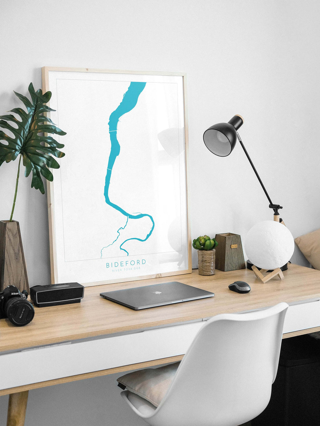 Bideford Map Art - Devon Map, River Torridge Map, North Devon Map Art, Bideford Art Print, River Torridge Art Devon, Devon Rivers, Bideford