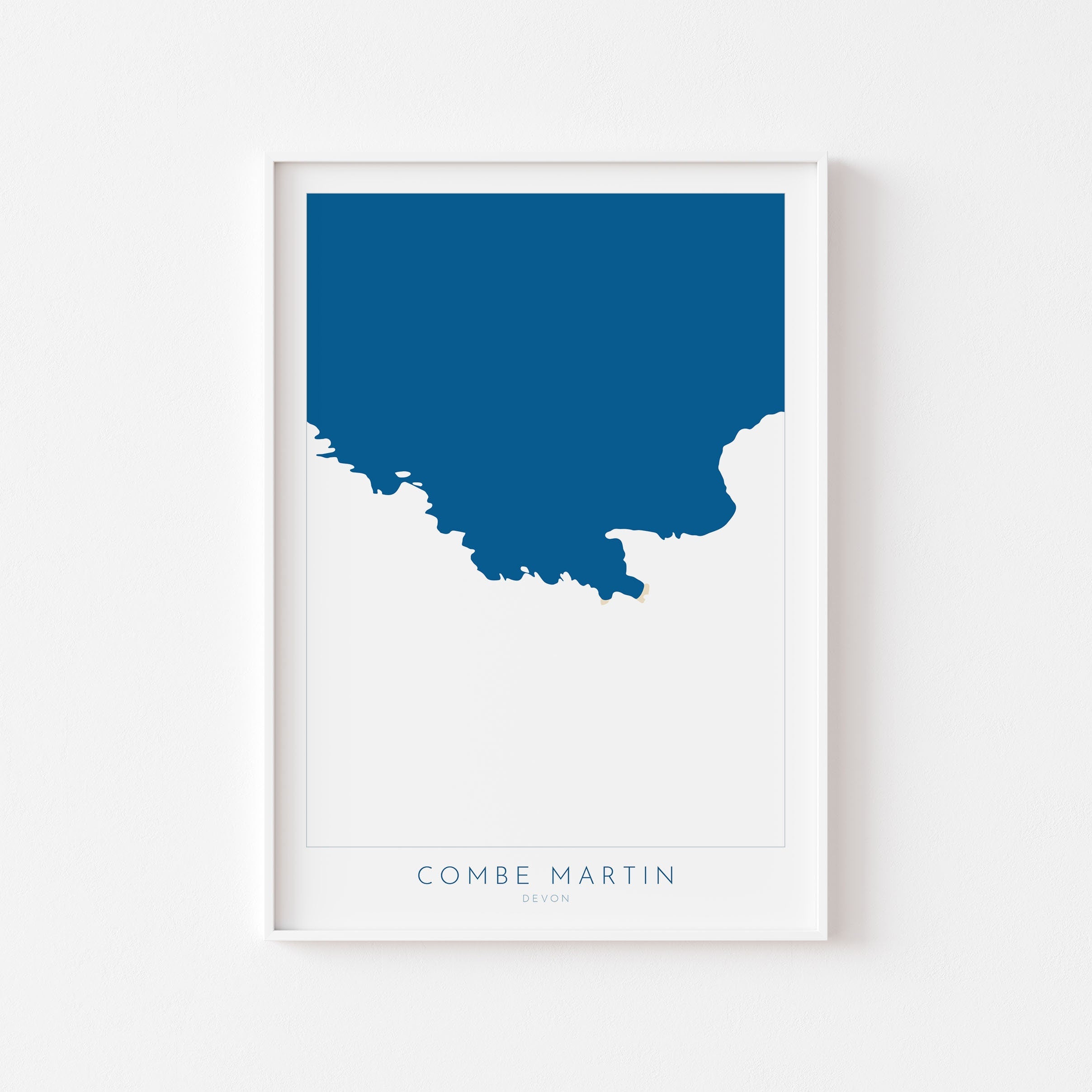 Combe Martin Map Art- Combe Martin Devon Map, North Devon Map Art, Combe Martin Beach, Combe Martin Art Print, Combe Martin Wall Art, Exmoor