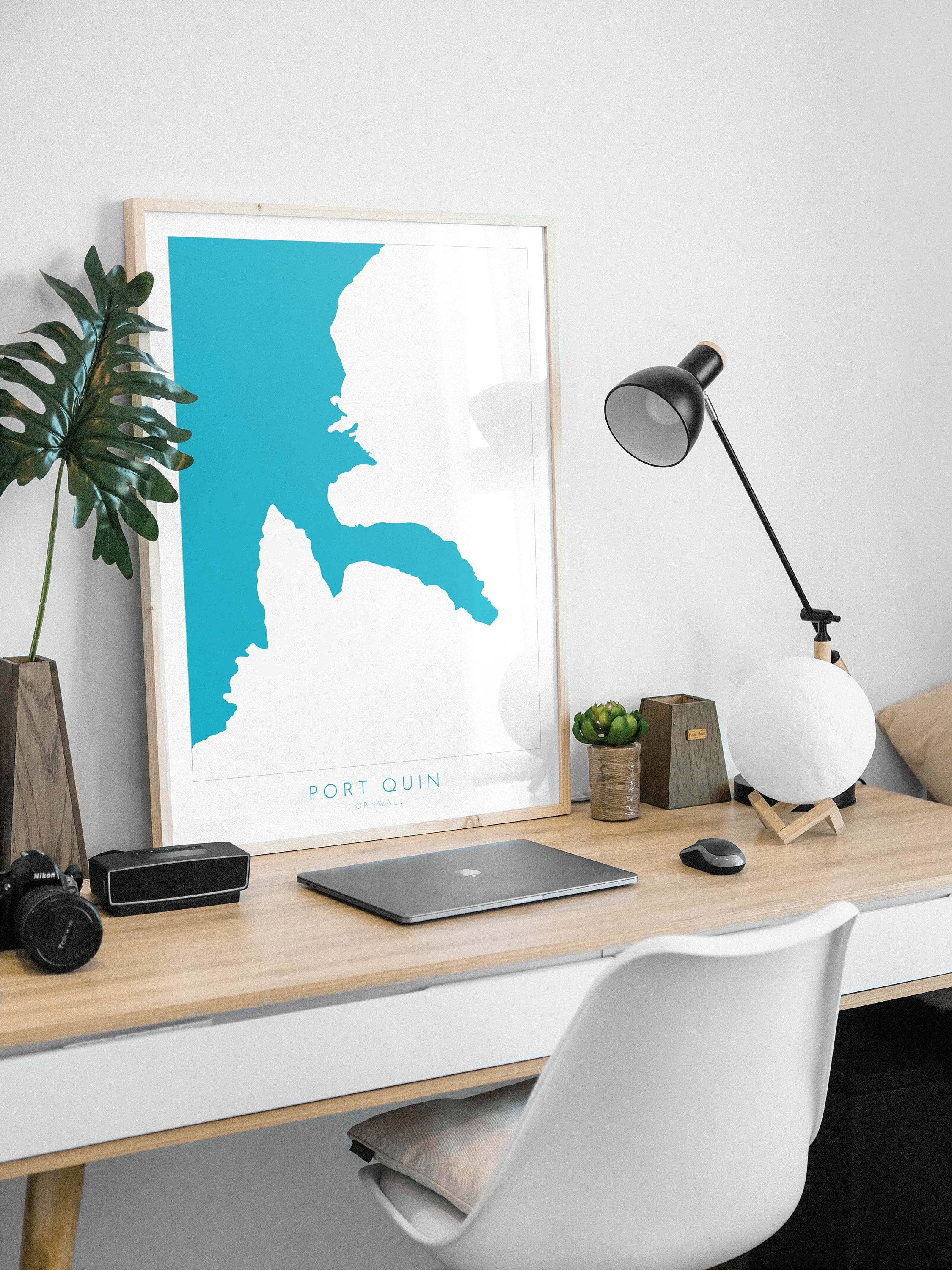 Port Quin Map Art - North Cornwall Coast Map, Port Quin Cornwall, Port Quin Wall Art, Cornwall Beach Art, Port Quin Poster, Cornish Art