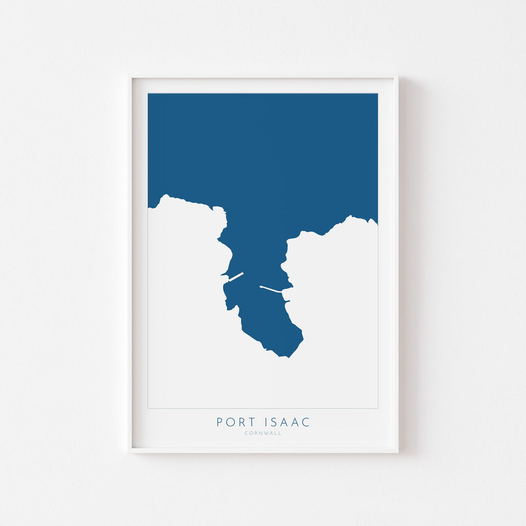 Port Isaac Map Art - North Cornwall Map, Port Isaac Print Cornwall, Port Isaac Wall Art, Beach Art, Port Isaac Poster, Cornish Art, Cornwall