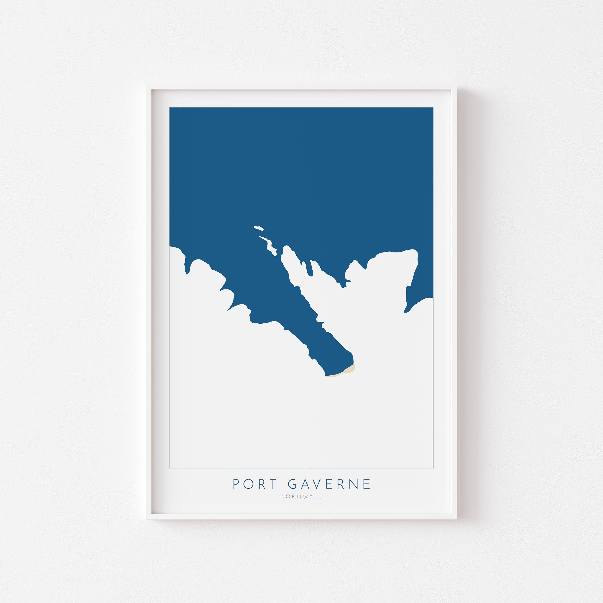 Port Gaverne Map Art - North Cornwall Map, Port Gaverne Print Cornwall, Port Gaverne Wall Art, Cornish Coast Map, Port Gaverne Poster