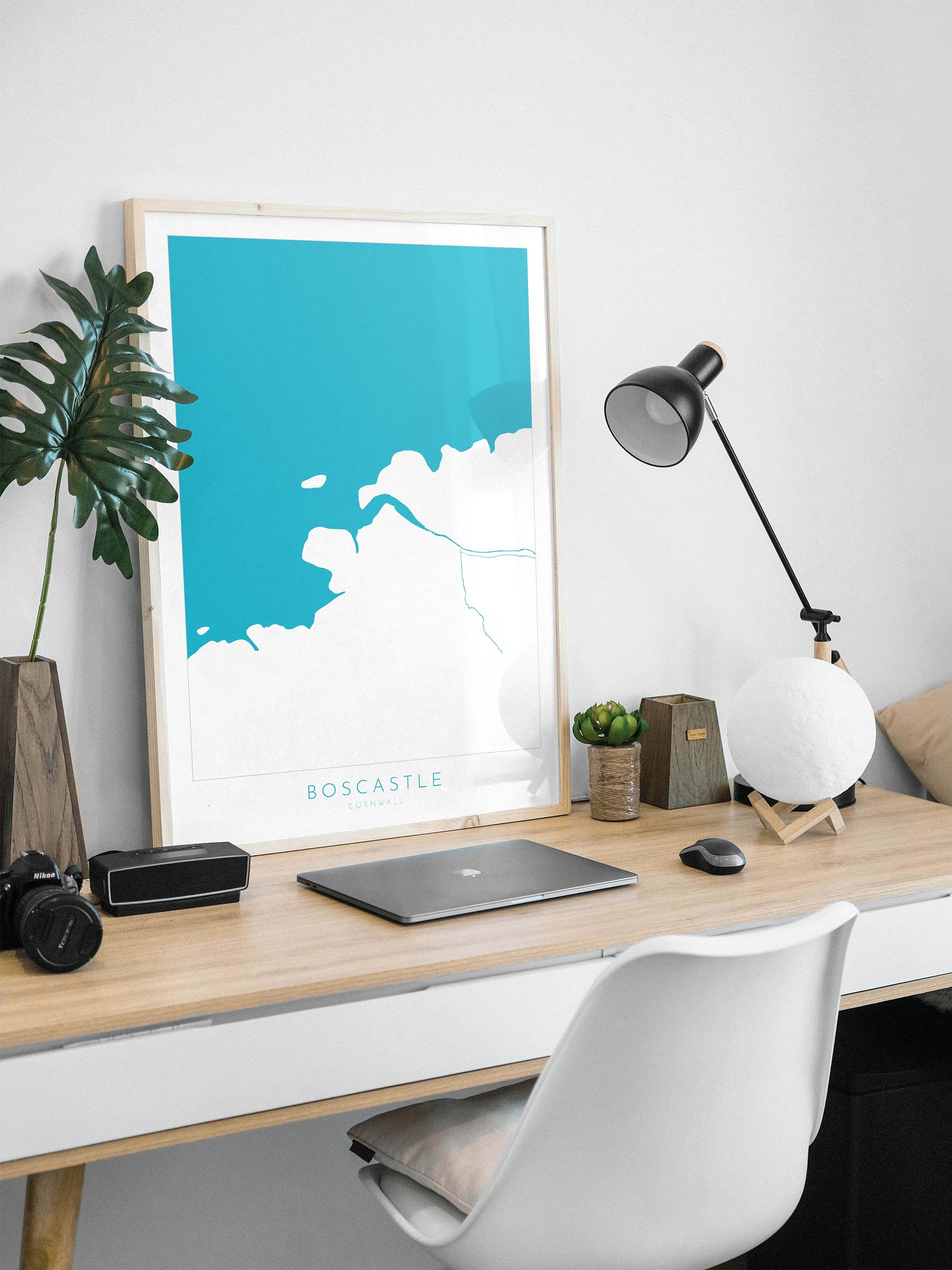 Boscastle Map Art - Cornwall Map, Boscastle Print Cornwall, River Map, Boscastle Harbour, Cornish Coast Map, Boscastle Art, Coastal Art