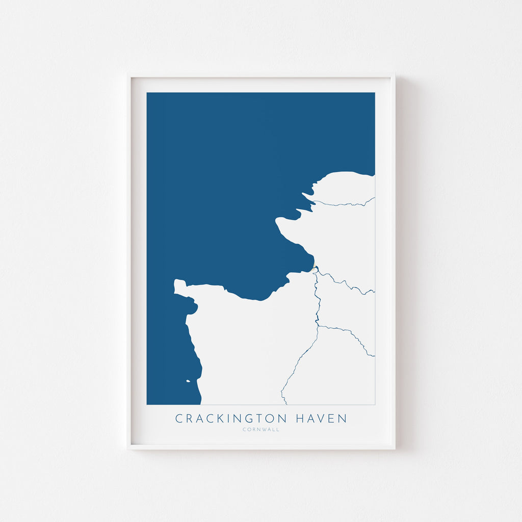 Crackington Haven Map Art - Cornwall Map, Crackington Haven Print, Crackington Haven Beach Art, Cornish Coast Map, Cornwall Coastal Art