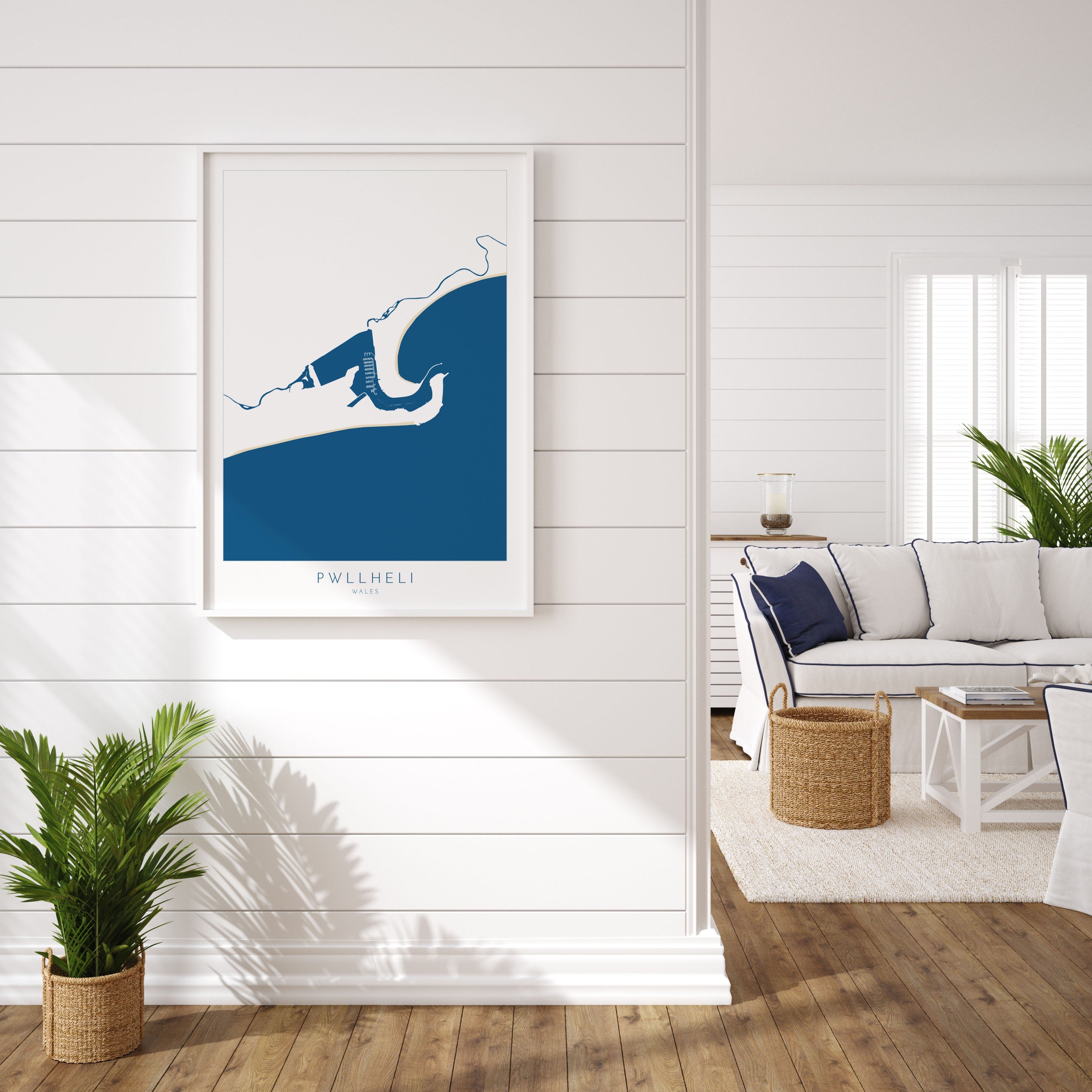 Pwllheli Map Art - Wales Map, Pwllheli Art Print, Pwllheli Beach Print, Wales Coast Map, Wales Art, Pwllheli Print, Llŷn Peninsula Map