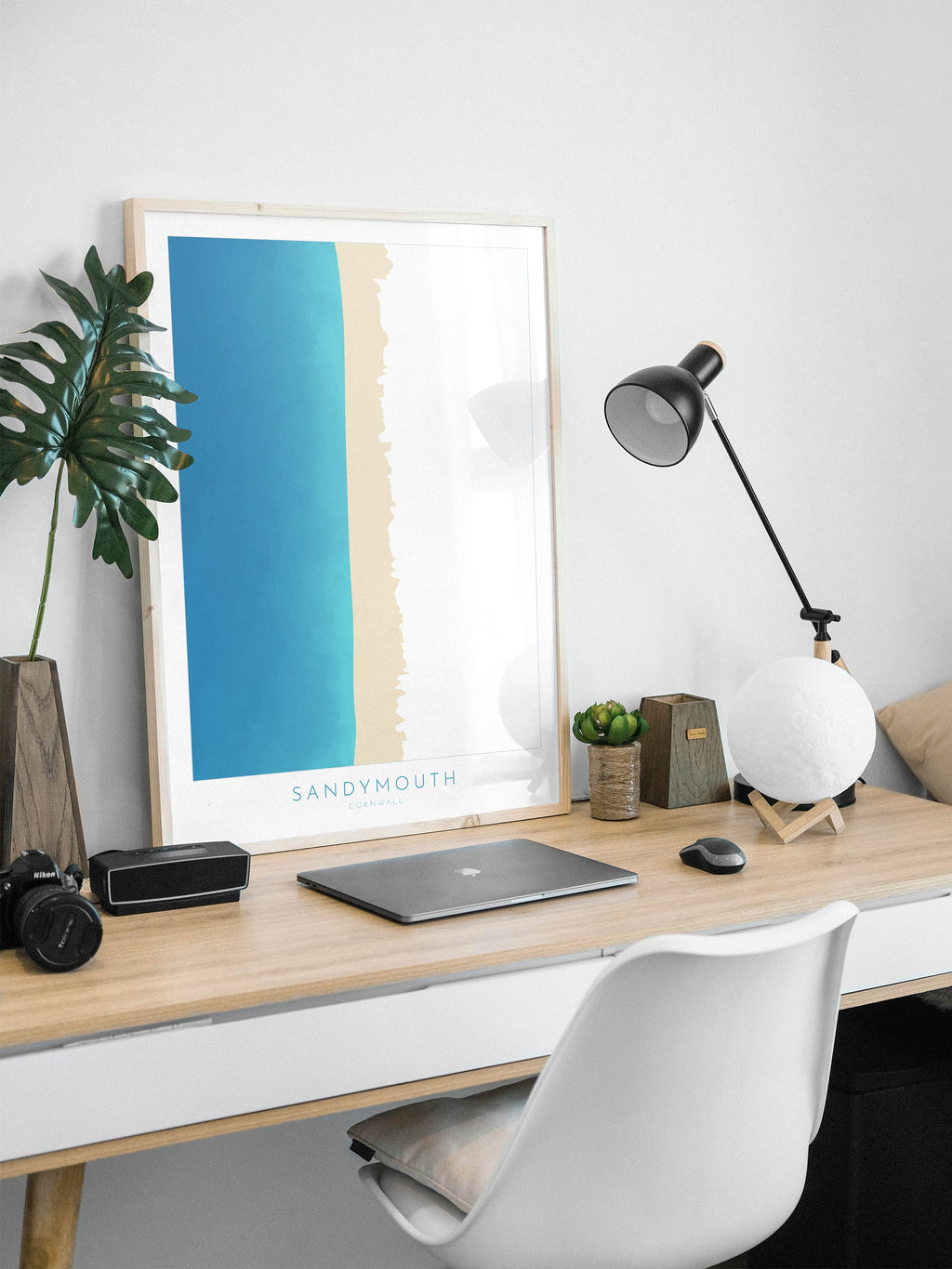 Sandymouth Bay Map Art- Cornwall Map, Sandymouth Beach Art Print, Bude Map Cornwall, Bude Beach Art, Cornish Coast Map, North Cornwall Print