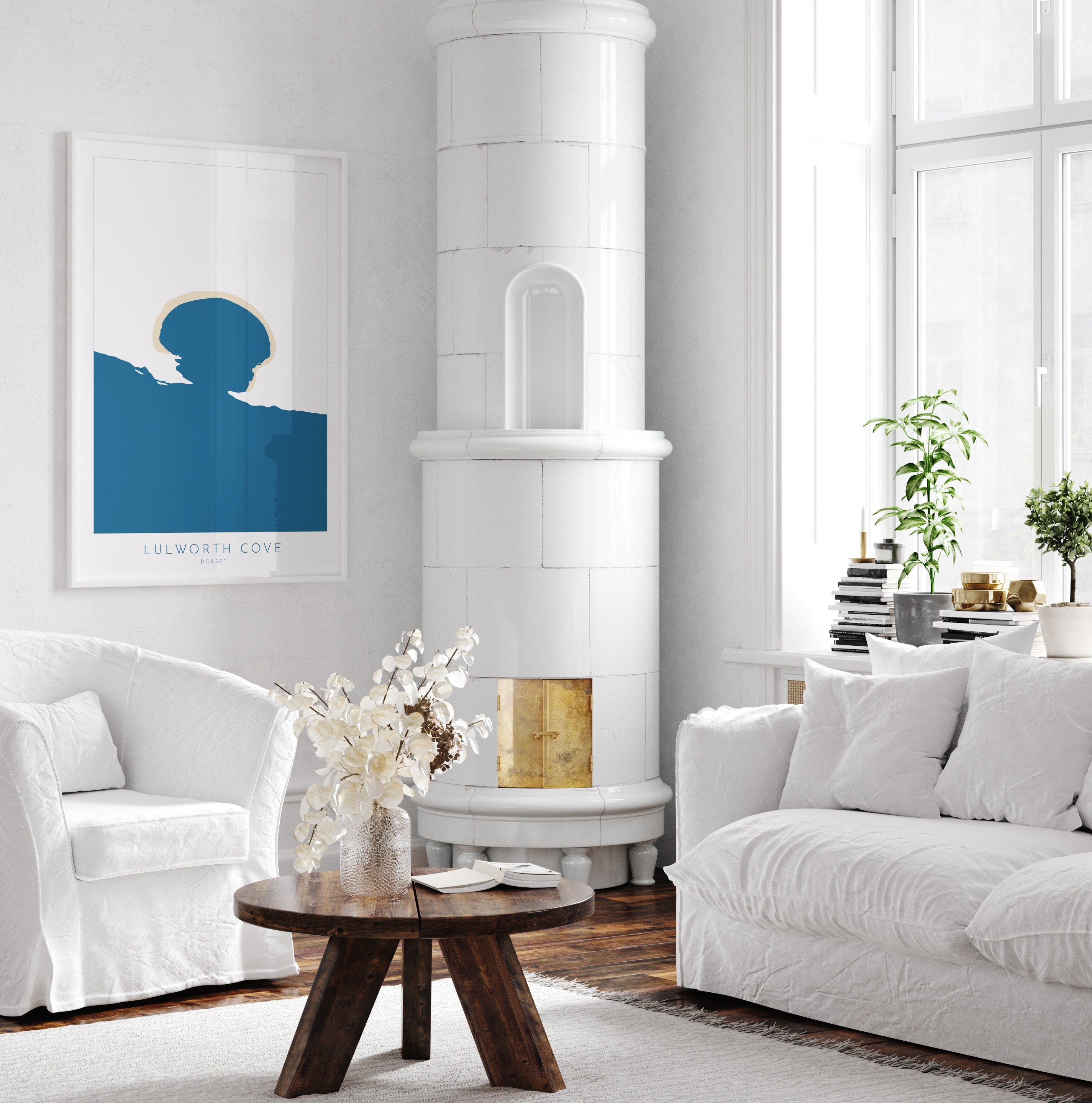 Lulworth Cove Map Art - Dorset Map, Lulworth Cove Print, Lulworth Cove Art, Durdle Door Map, Lulworth Map Art, Dorset Art, Dorset Poster