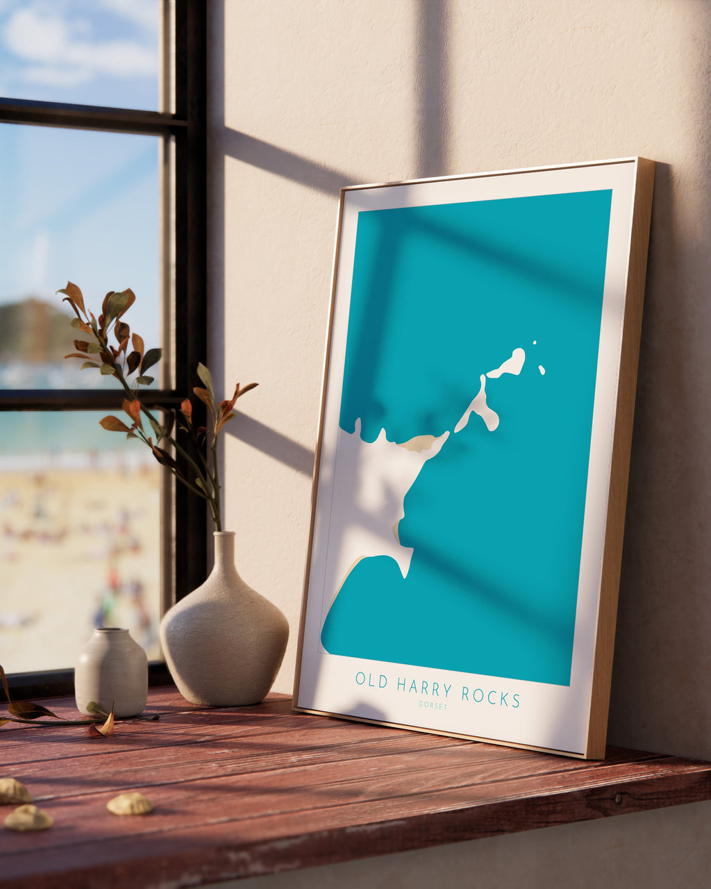 Old Harry Rocks Map Art- Dorset Map, Studland Beach Print, Old Harry Rocks Art Print, Jurassic Coast Map Dorset, Studland Map, Dorset Art