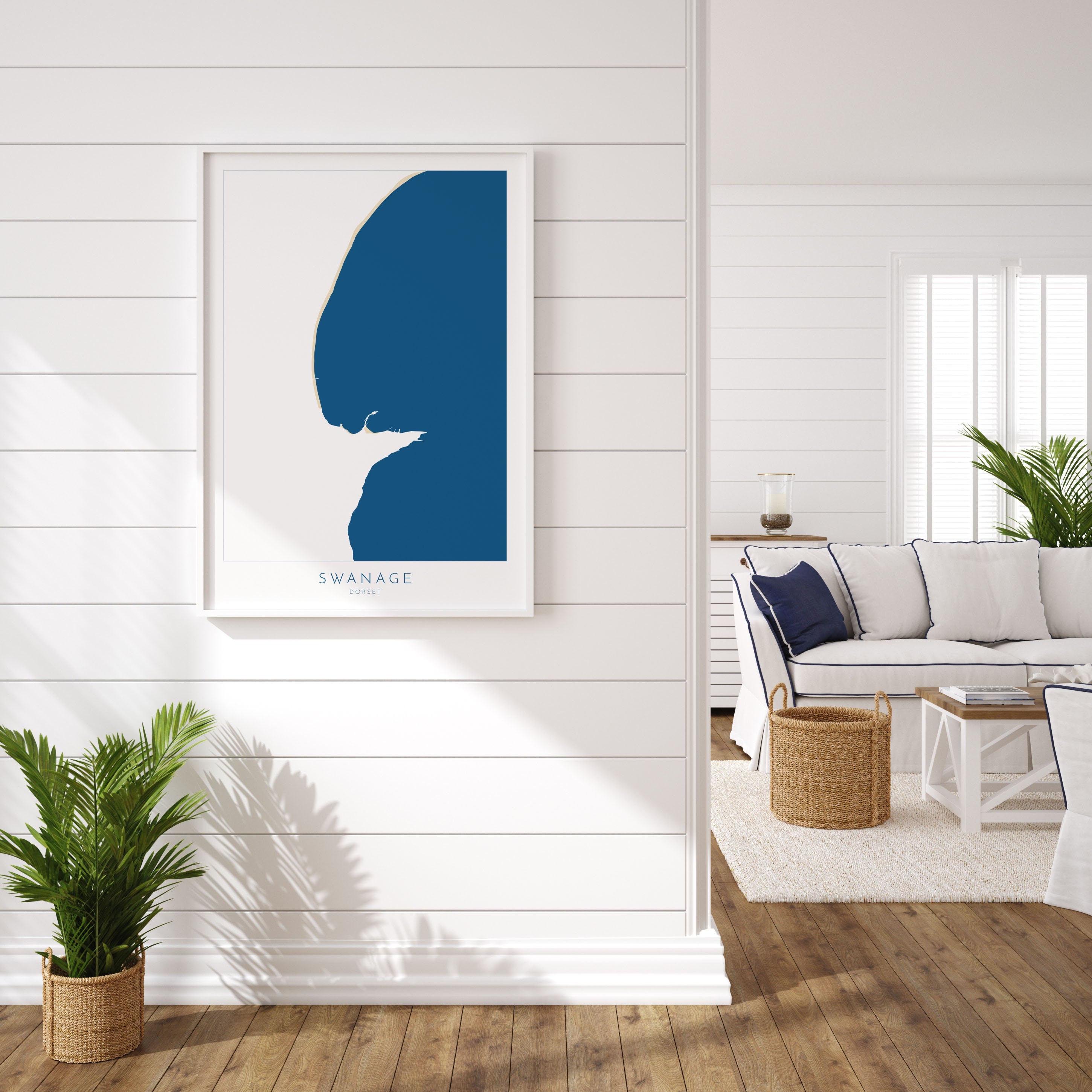 Swanage Map Art - Dorset Map, Swanage Beach Print, Swanage Art Print, Jurassic Coast Map Dorset, Swanage Bay Map, Dorset Coast Art