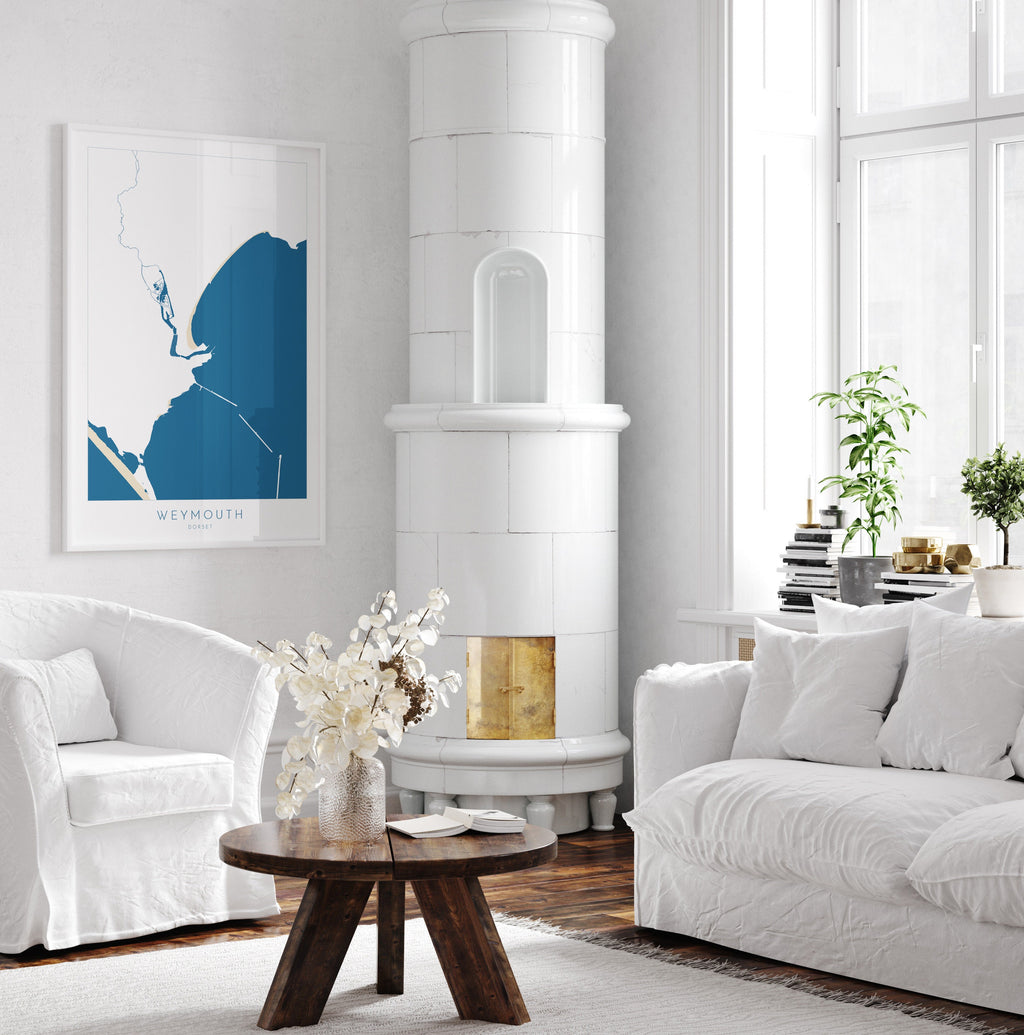 Weymouth Map Art - Weymouth Dorset Map, Weymouth Beach Print, Weymouth Art Print, Jurassic Coast Map Dorset, Weymouth Map, Dorset Art