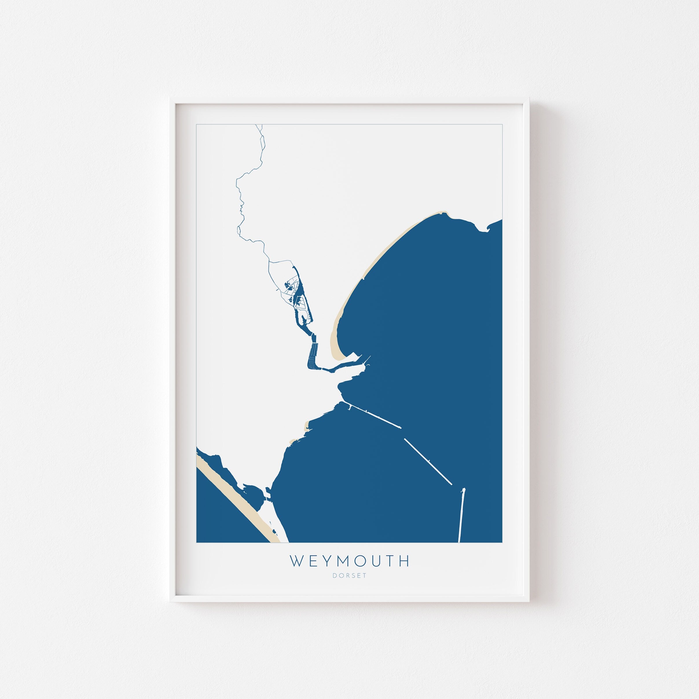 Weymouth Map Art - Weymouth Dorset Map, Weymouth Beach Print, Weymouth Art Print, Jurassic Coast Map Dorset, Weymouth Map, Dorset Art