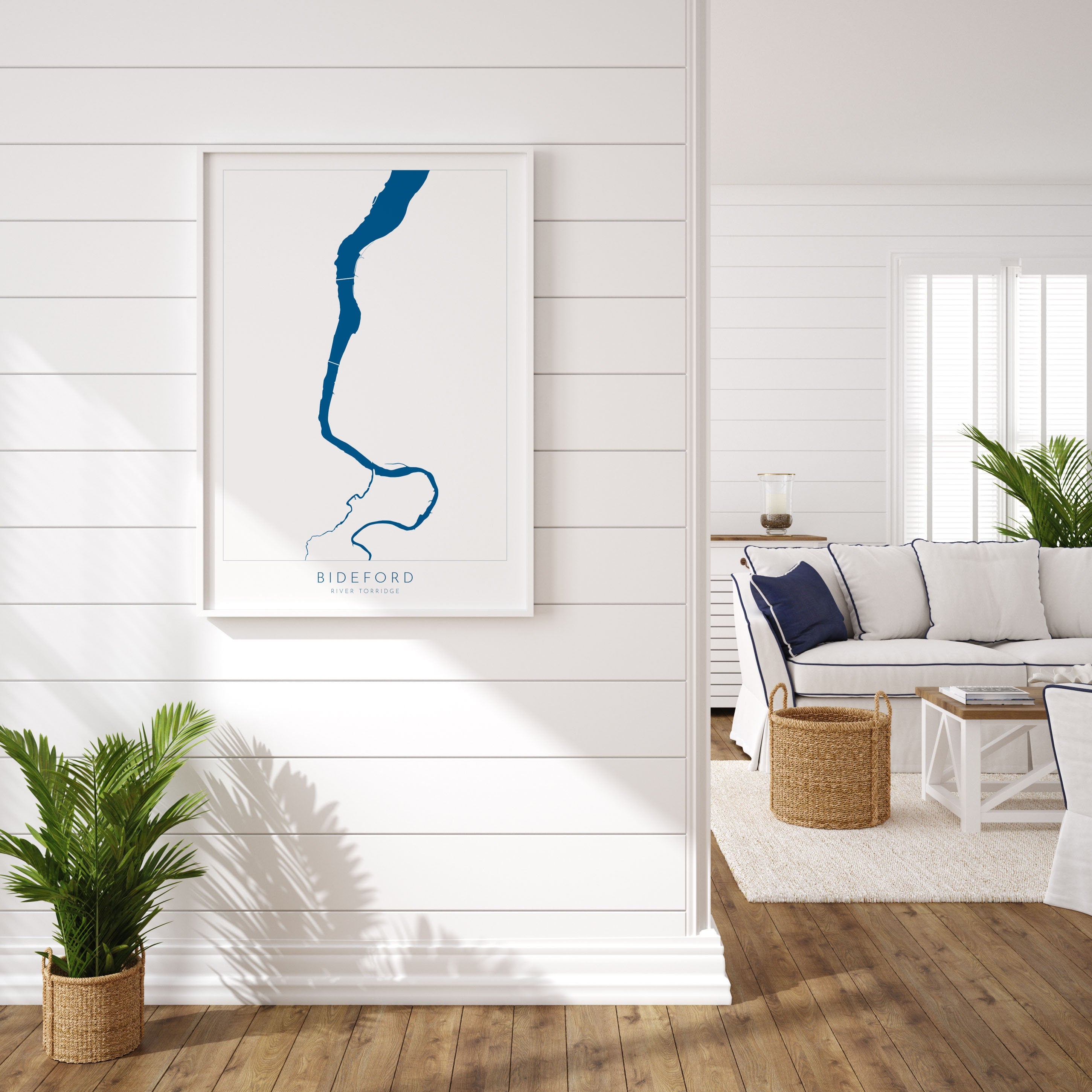 Bideford Map Art - Devon Map, River Torridge Map, North Devon Map Art, Bideford Art Print, River Torridge Art Devon, Devon Rivers, Bideford