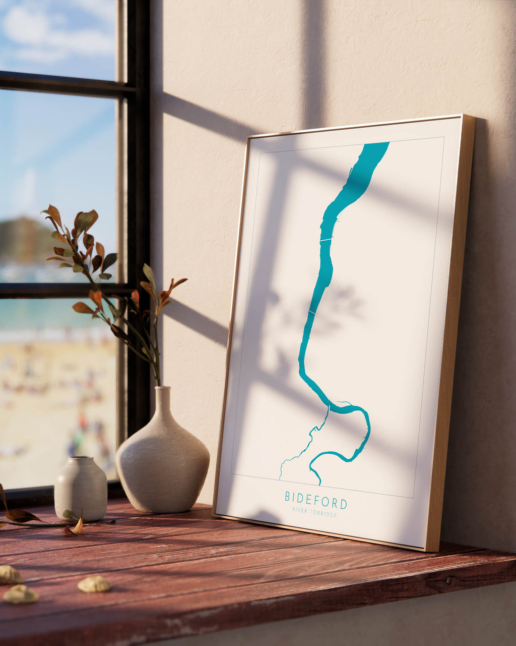 Bideford Map Art - Devon Map, River Torridge Map, North Devon Map Art, Bideford Art Print, River Torridge Art Devon, Devon Rivers, Bideford