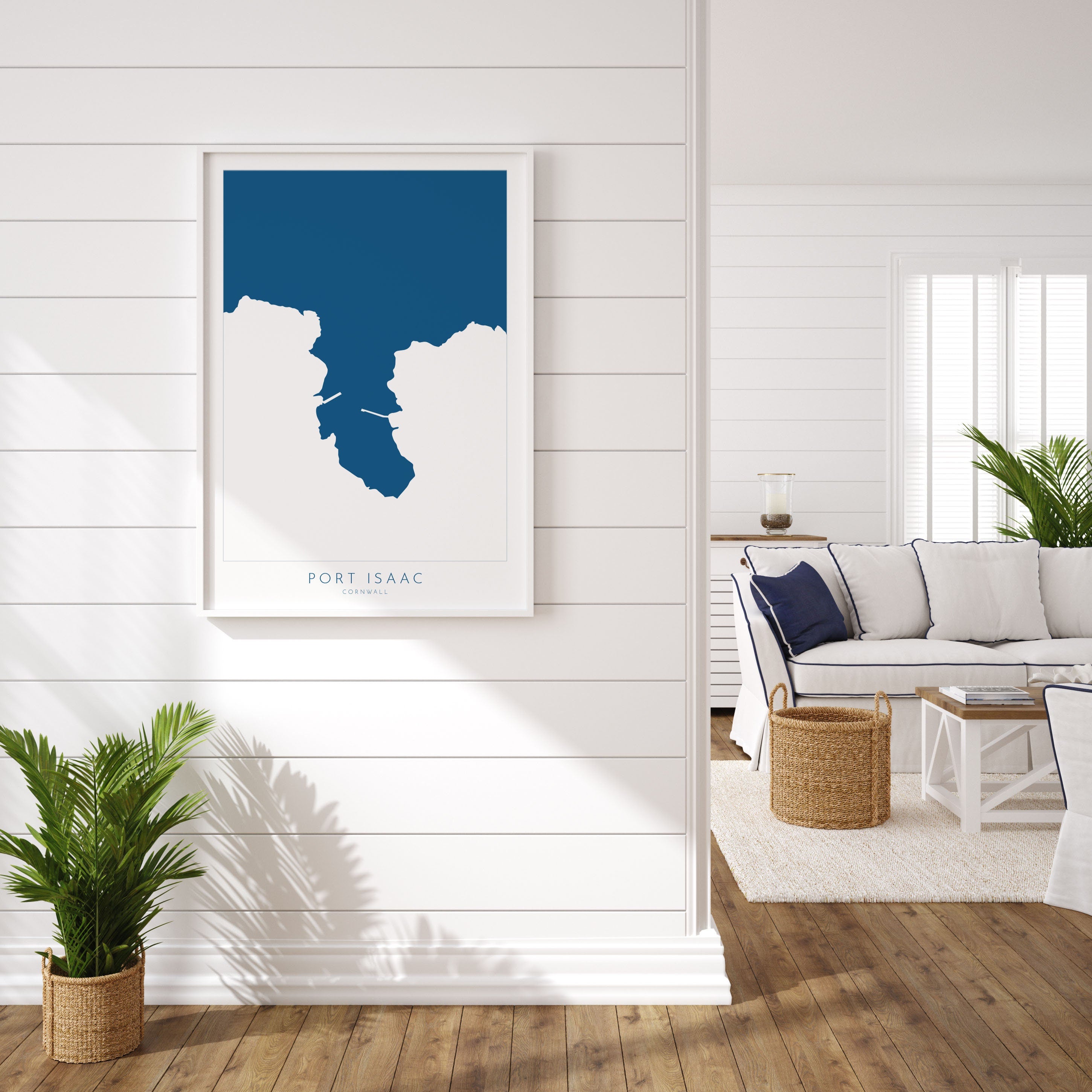 Port Isaac Map Art - North Cornwall Map, Port Isaac Print Cornwall, Port Isaac Wall Art, Beach Art, Port Isaac Poster, Cornish Art, Cornwall