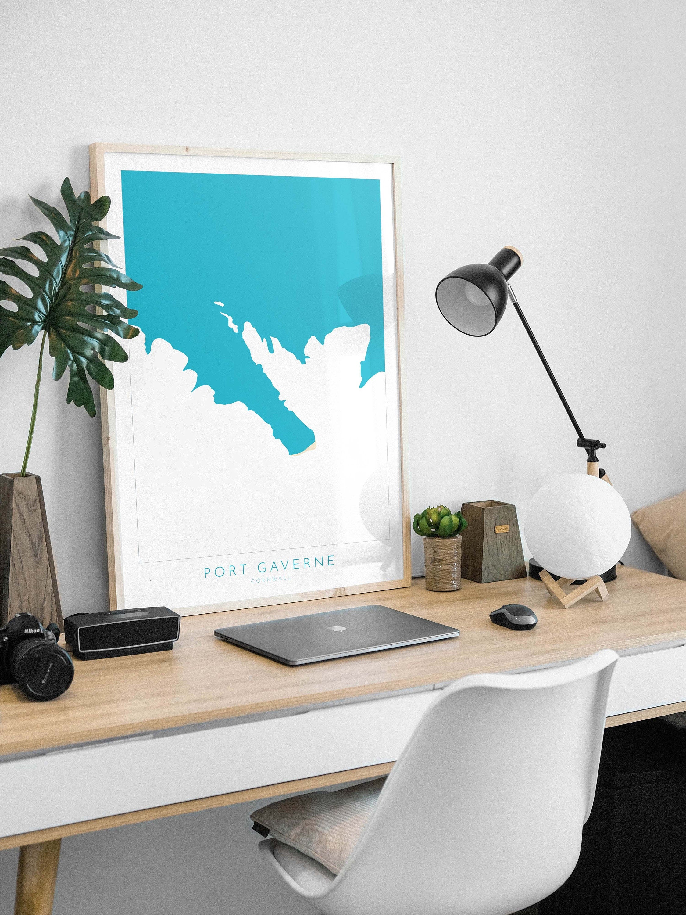 Port Gaverne Map Art - North Cornwall Map, Port Gaverne Print Cornwall, Port Gaverne Wall Art, Cornish Coast Map, Port Gaverne Poster