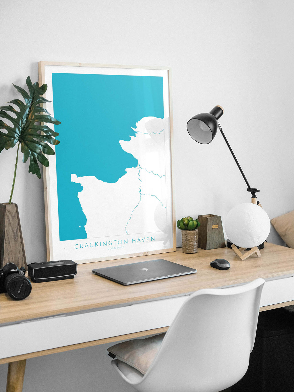 Crackington Haven Map Art - Cornwall Map, Crackington Haven Print, Crackington Haven Beach Art, Cornish Coast Map, Cornwall Coastal Art