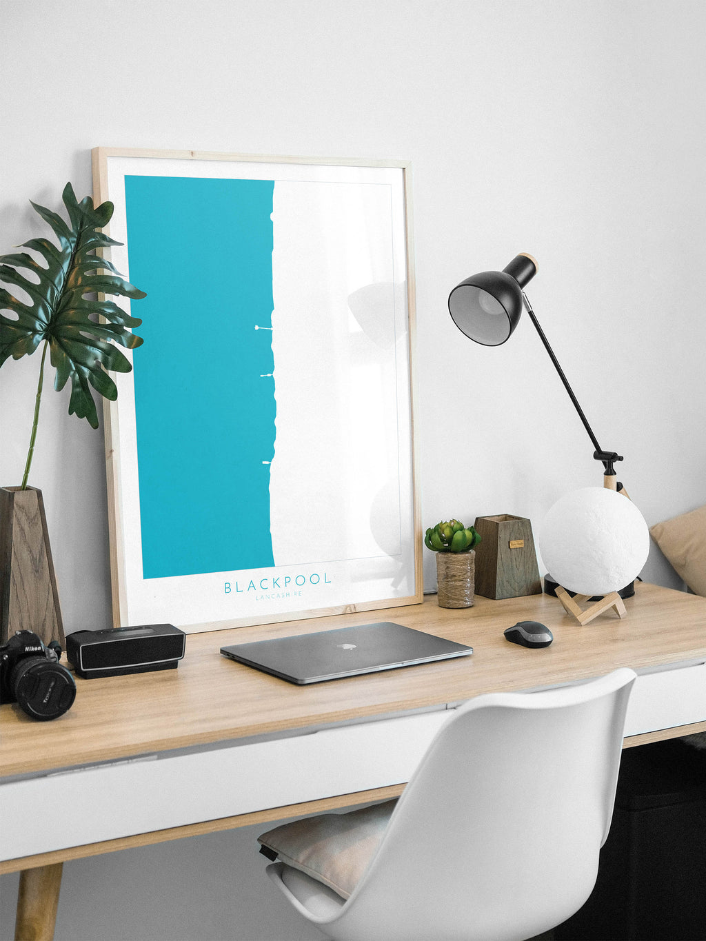 Blackpool Map Print - Blackpool Beach Art, Blackpool Piers Poster, Lancashire Map Art, Blackpool Pier Art Print, Blackpool Travel Poster