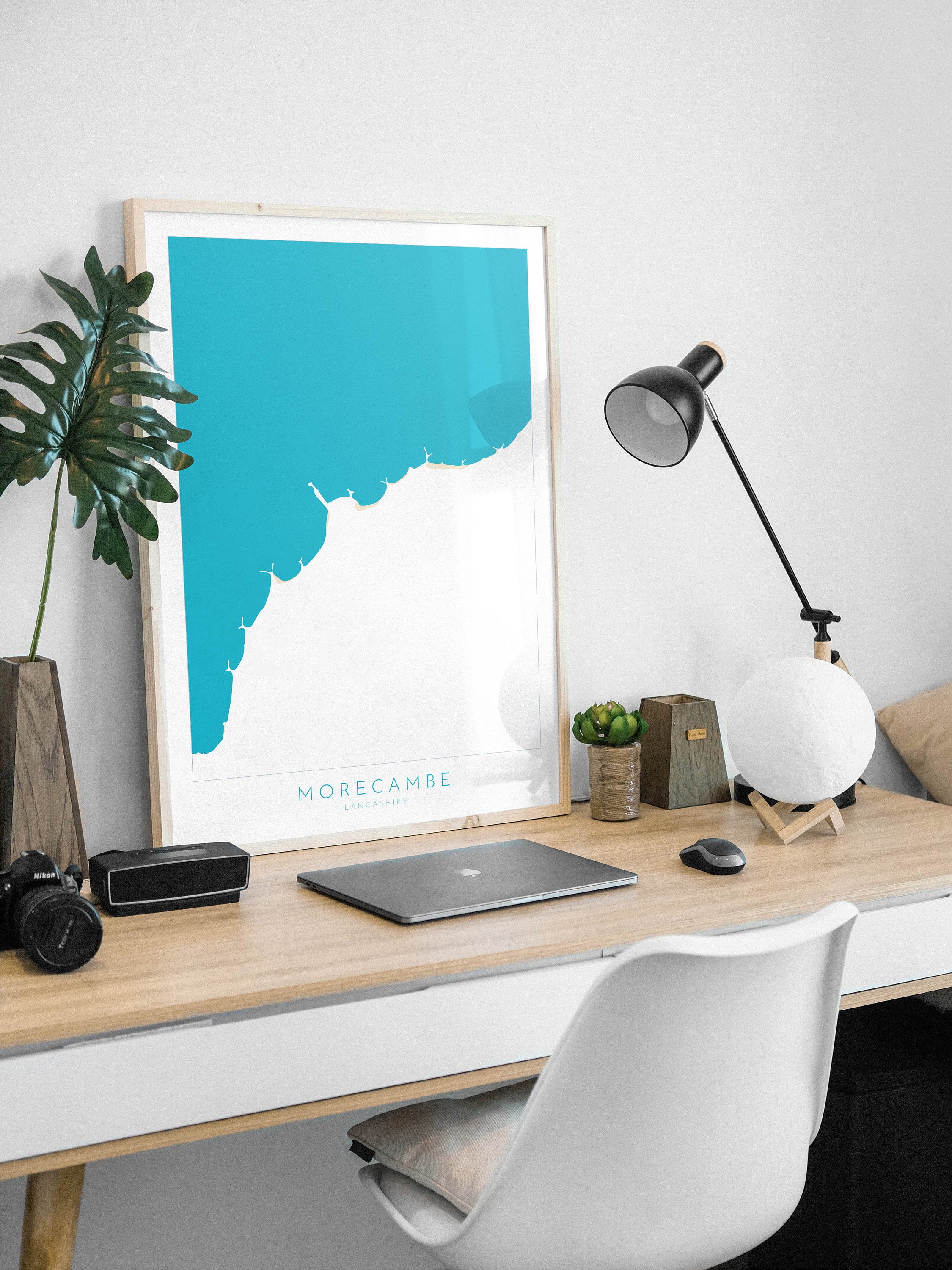 Morecambe Map Print - Morecambe Beach Art, Morecambe Bay Poster, Lancashire Map Art, Morecambe Art Print, Blackpool Travel Poster