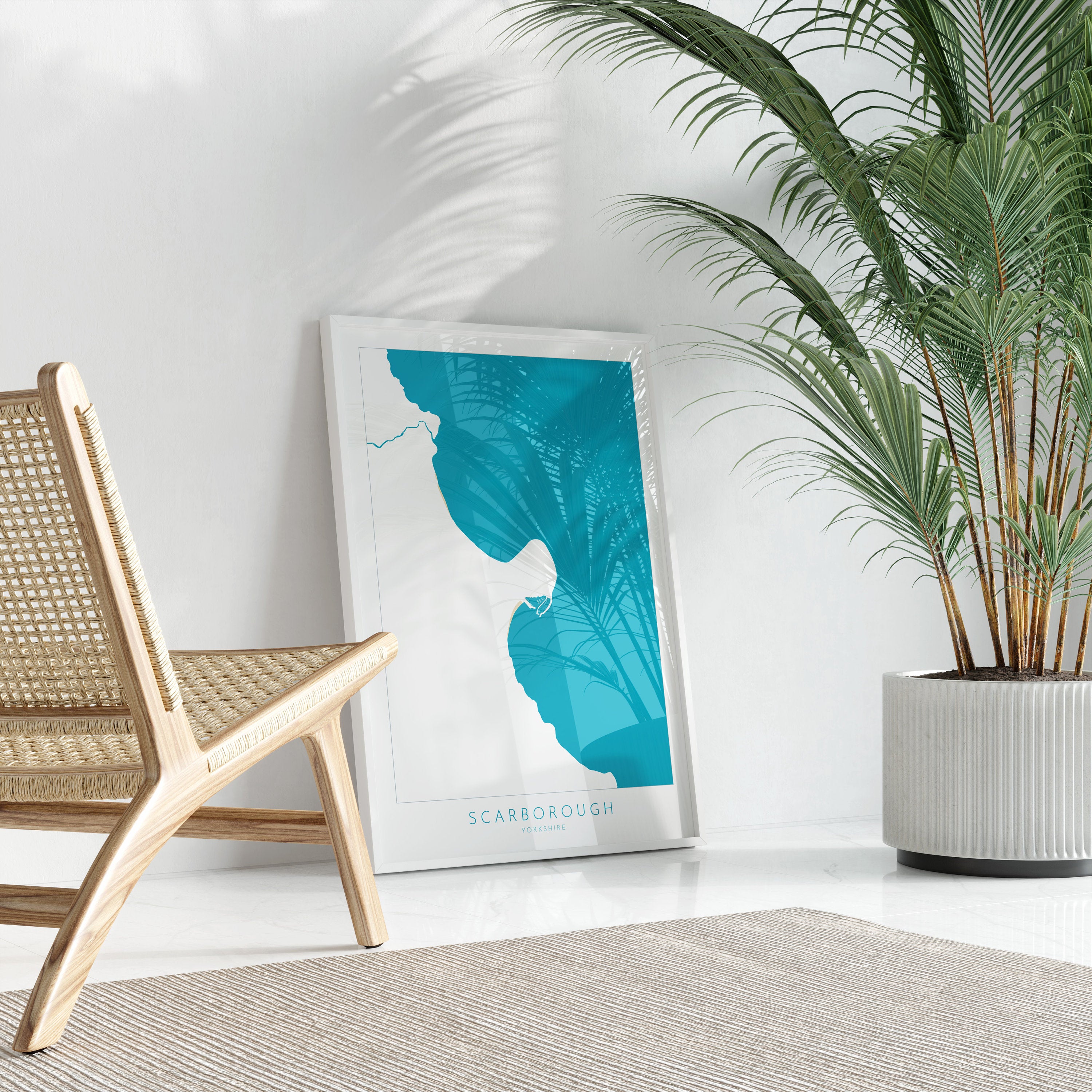 Scarborough Map Print - Scarborough Beach Art, Yorkshire Map Art, Scarborough Print, Scarborough Travel Poster, A1, A2, A3, A4, Gift