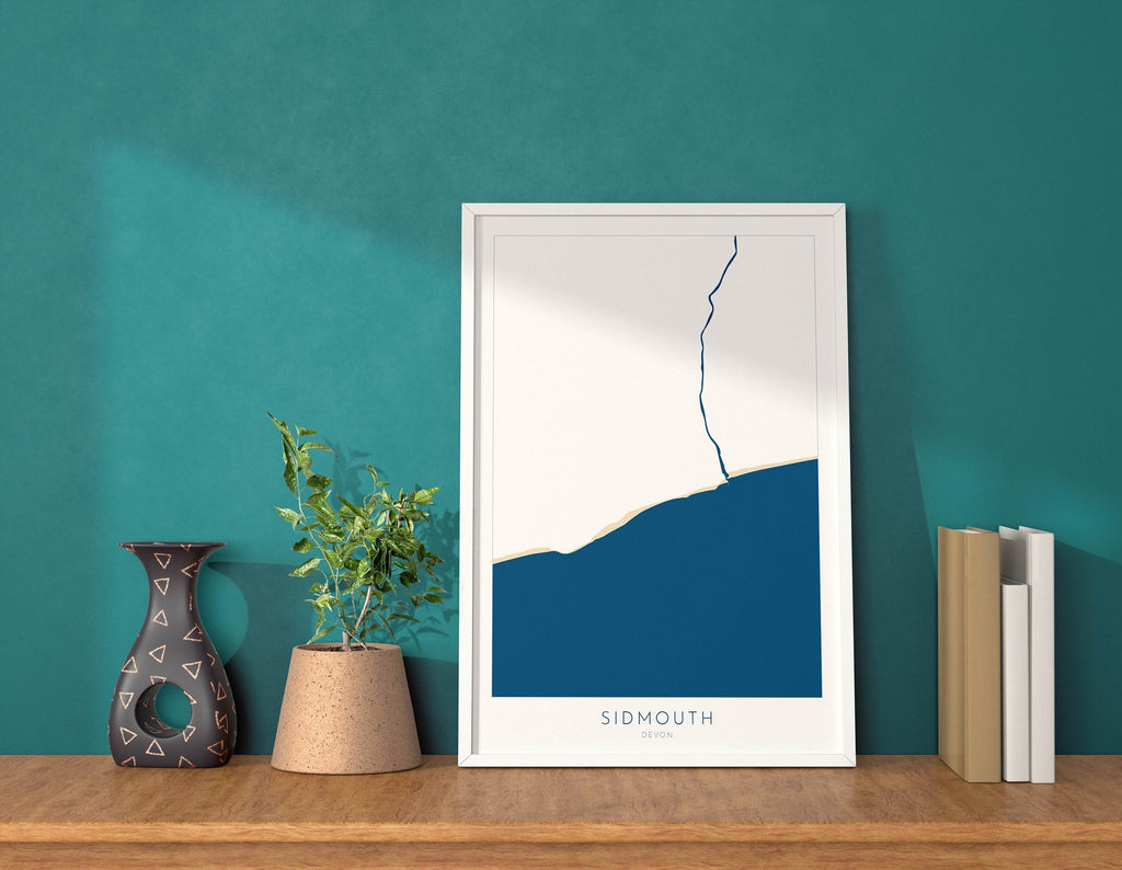 Sidmouth Map Art Devon