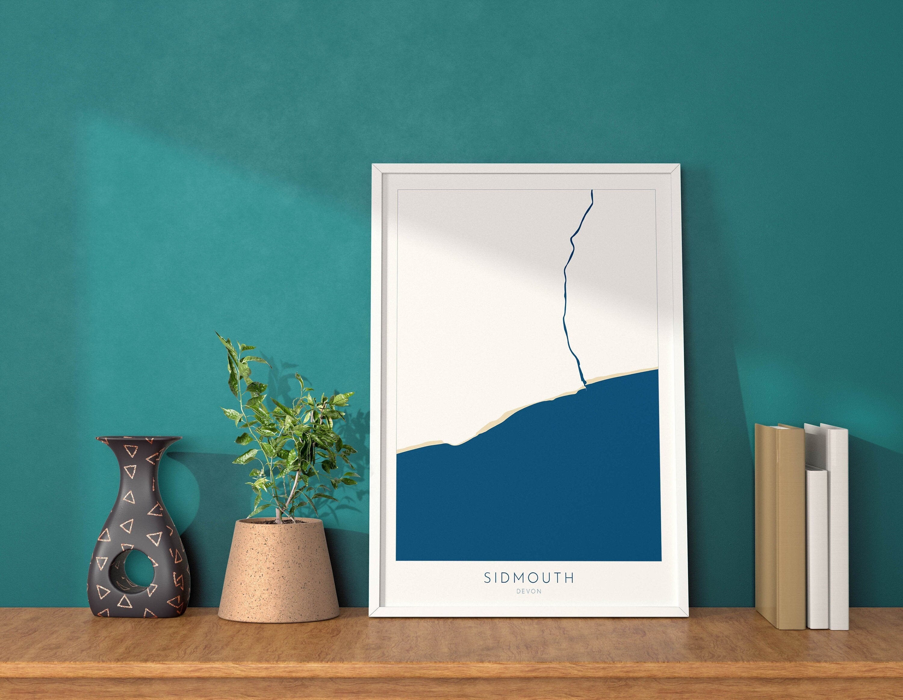 Sidmouth Map Art Devon