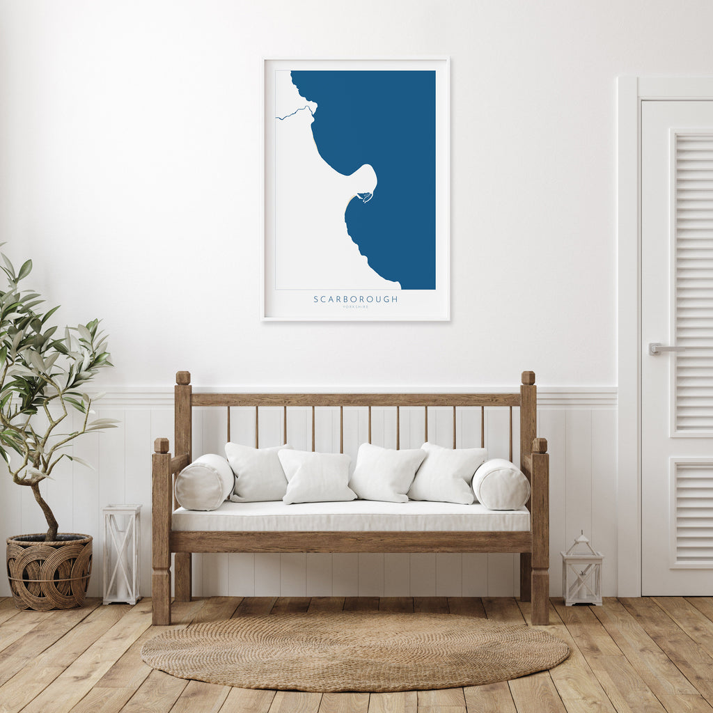 Scarborough Map Print - Scarborough Beach Art, Yorkshire Map Art, Scarborough Print, Scarborough Travel Poster, A1, A2, A3, A4, Gift
