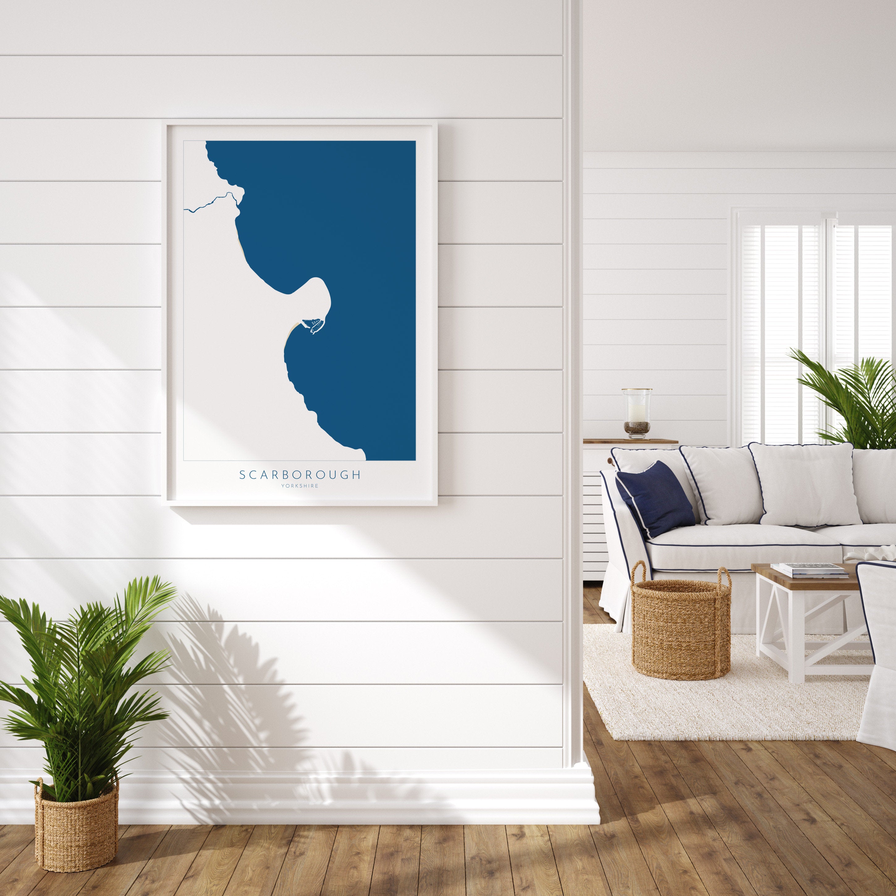 Scarborough Map Print - Scarborough Beach Art, Yorkshire Map Art, Scarborough Print, Scarborough Travel Poster, A1, A2, A3, A4, Gift