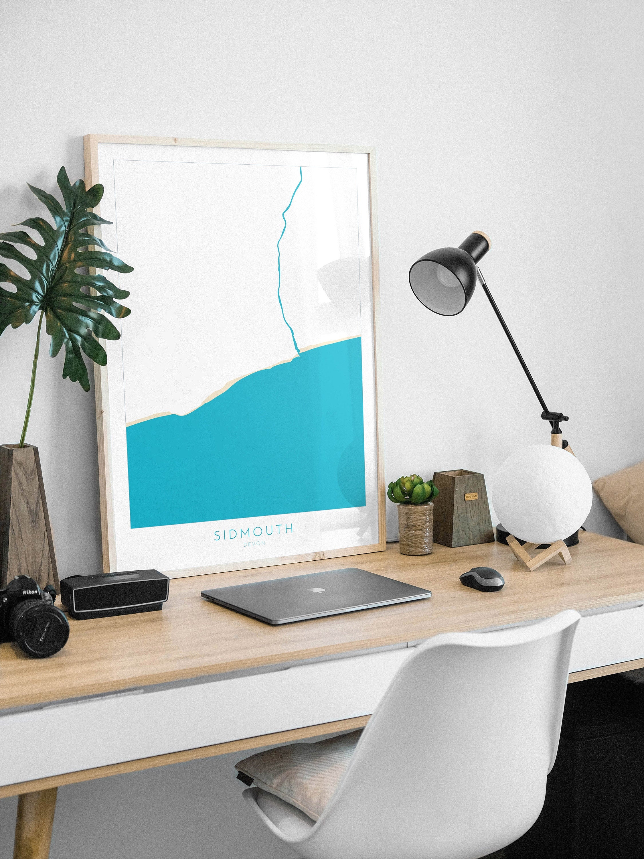 Sidmouth Map Print - Sidmouth Beach Art, Devon Map Art, Sidmouth Art Print, Devon Rivers, Devon Travel Poster, A1, A2, A3, A4, Devon Gift UK