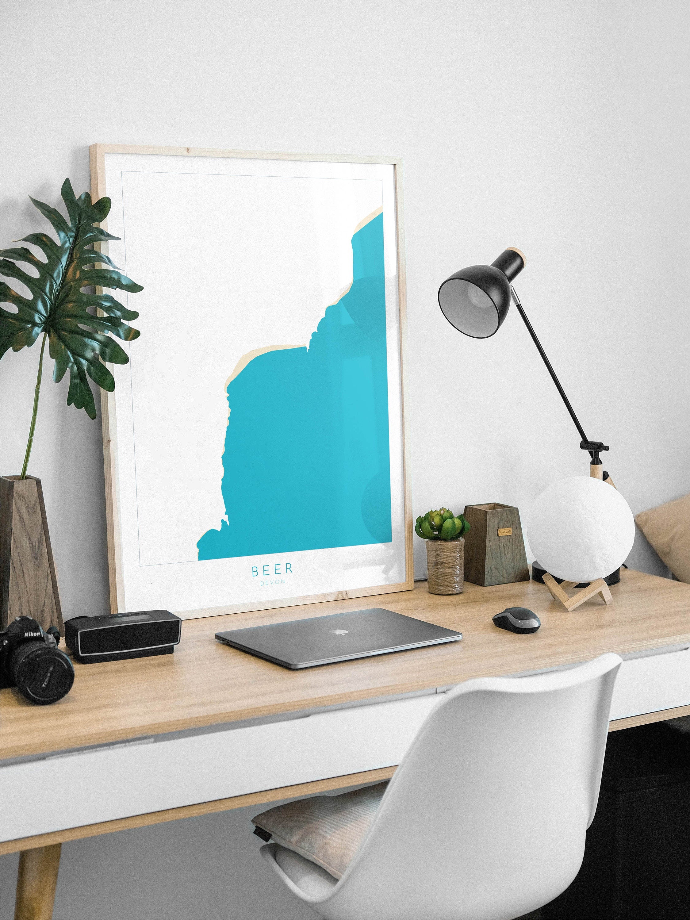 Beer Devon Map Print - Beer Beach Art, Devon Map Art, Beer Map Art Print, Devon Coast, Devon Travel Poster, A1, A2, A3, A4, Devon Gift UK