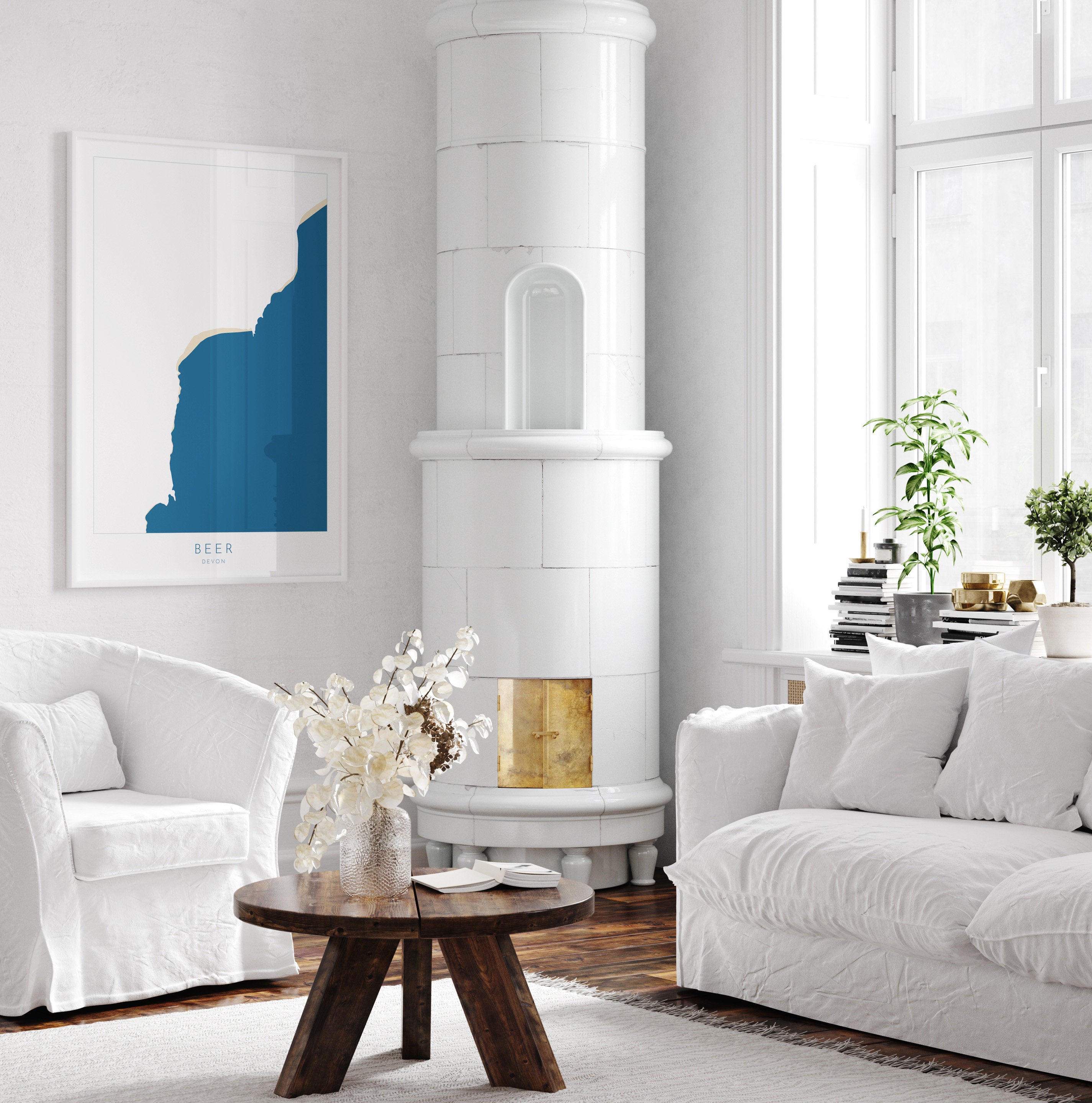 Beer Devon Map Print - Beer Beach Art, Devon Map Art, Beer Map Art Print, Devon Coast, Devon Travel Poster, A1, A2, A3, A4, Devon Gift UK