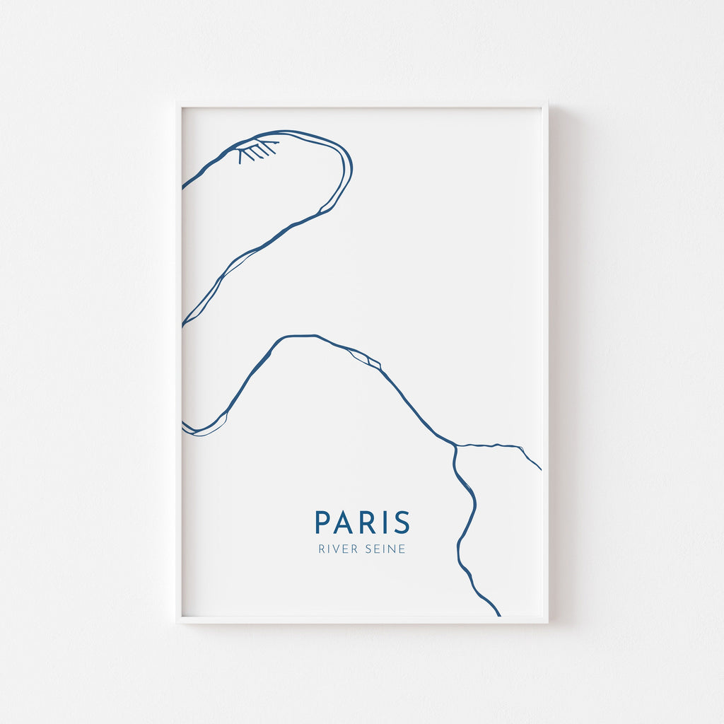 Paris Map - River Seine Map, Paris Art Print, City Map, Paris Art Print, Seine Map, River Art, France Map Art, Paris Travel Poster