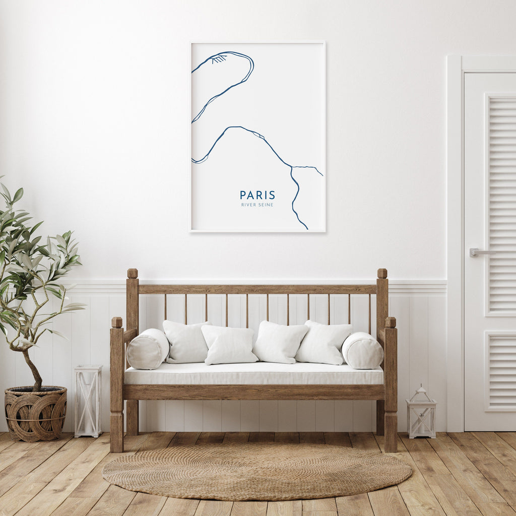Paris Map - River Seine Map, Paris Art Print, City Map, Paris Art Print, Seine Map, River Art, France Map Art, Paris Travel Poster