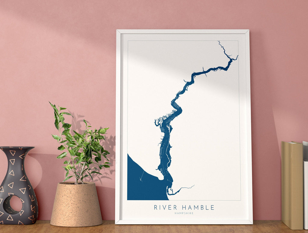 River Hamble Map Art