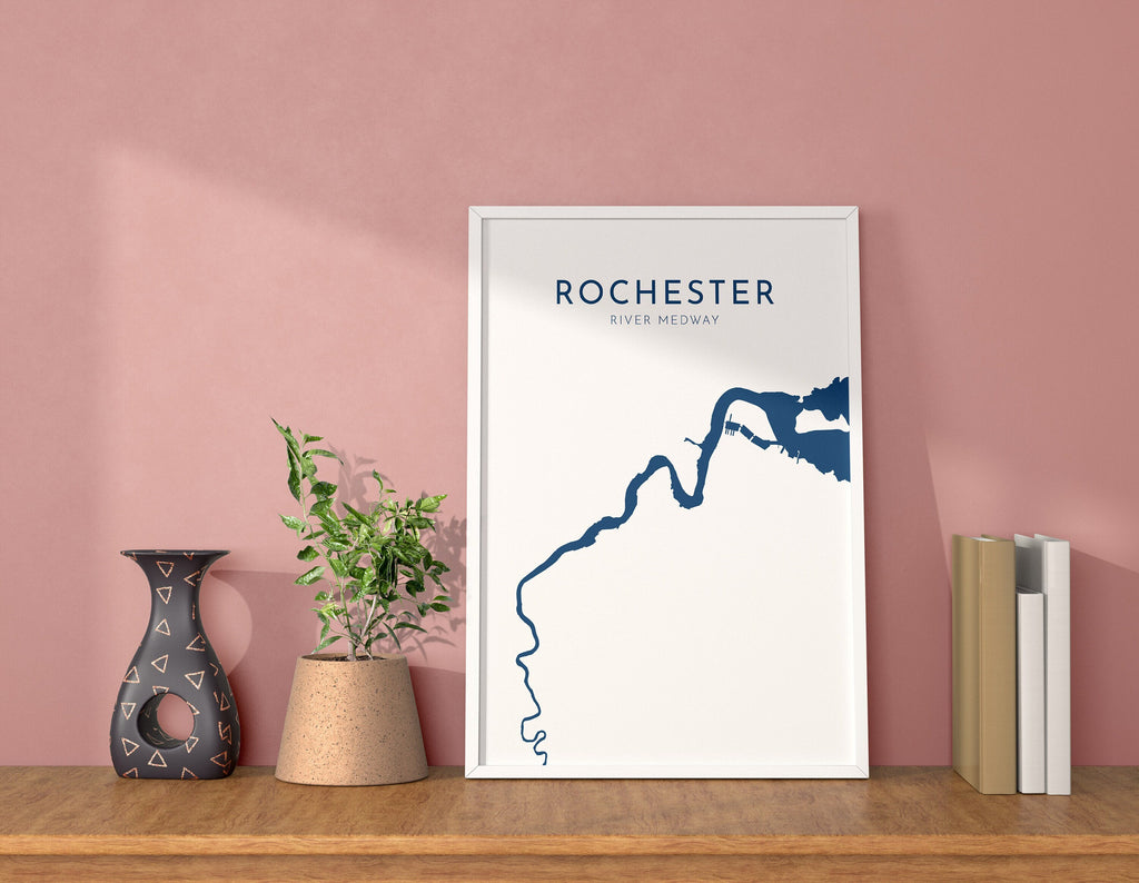 Rochester kent map art