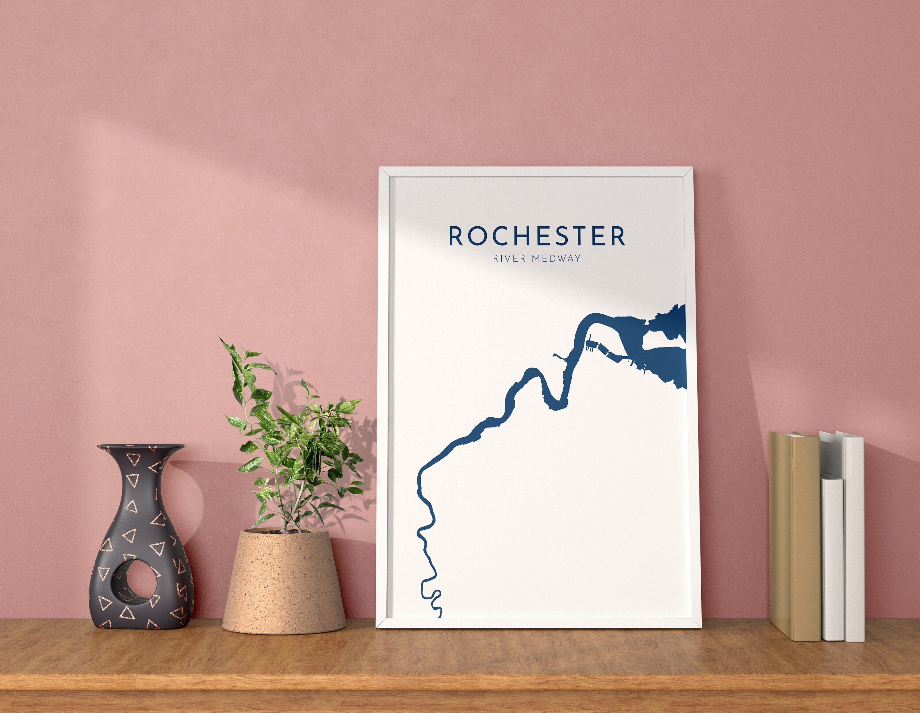 Rochester kent map art
